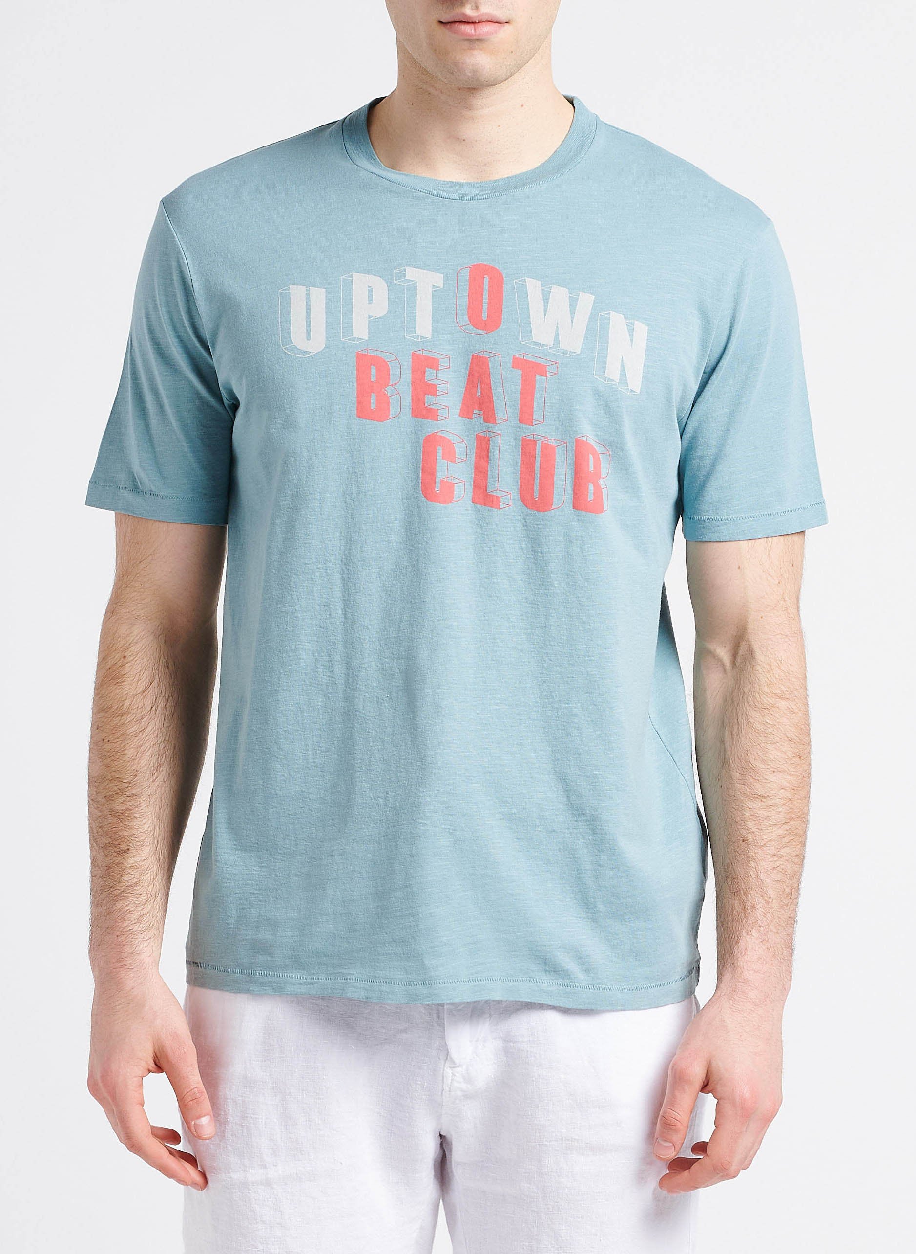 Tee-shirt sérigraphié en coton HARTFORD Bleu