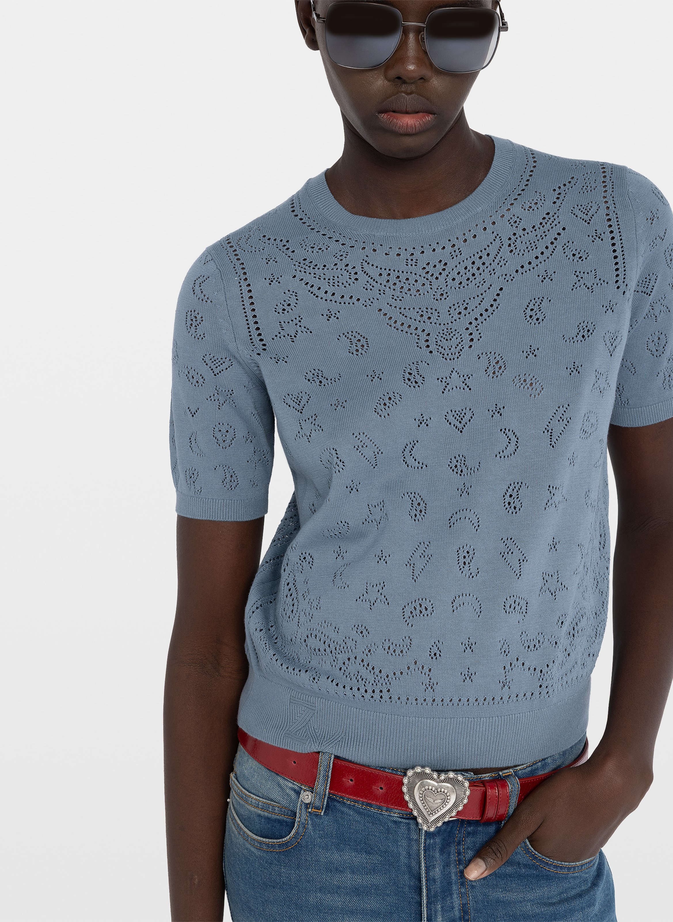 Straight cotton sweater ZADIG&VOLTAIRE Blue