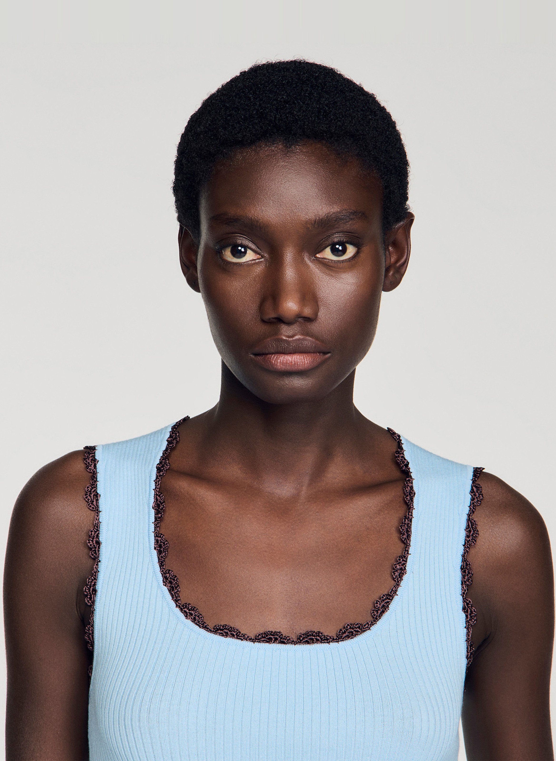 Top in geribbelde knitwear SANDRO Blauw