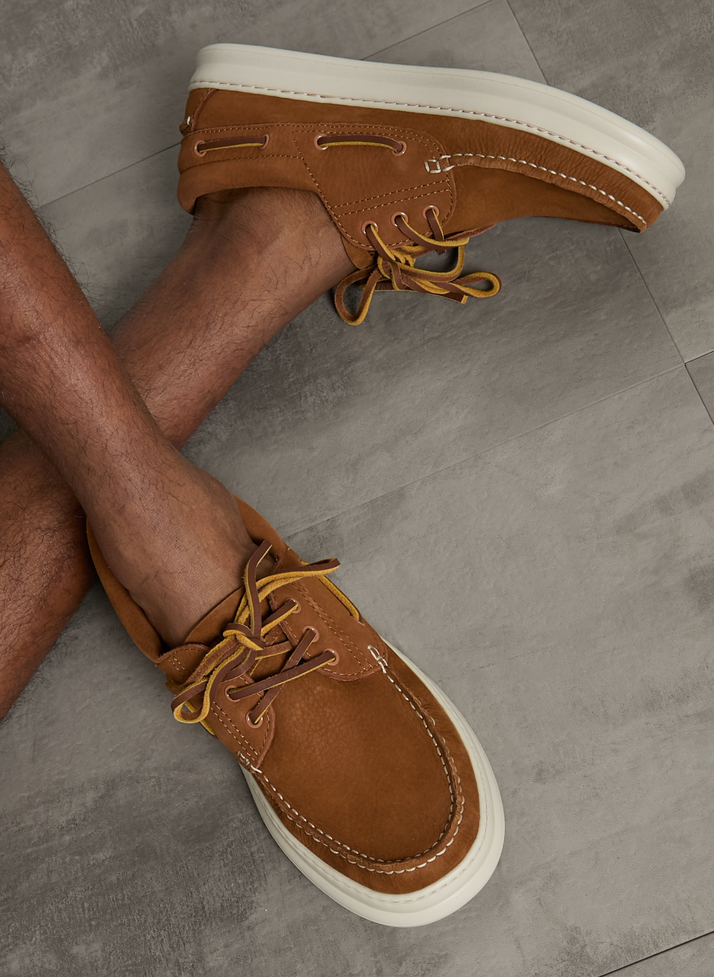 Segelschuhe aus Leder CAMPER Braun