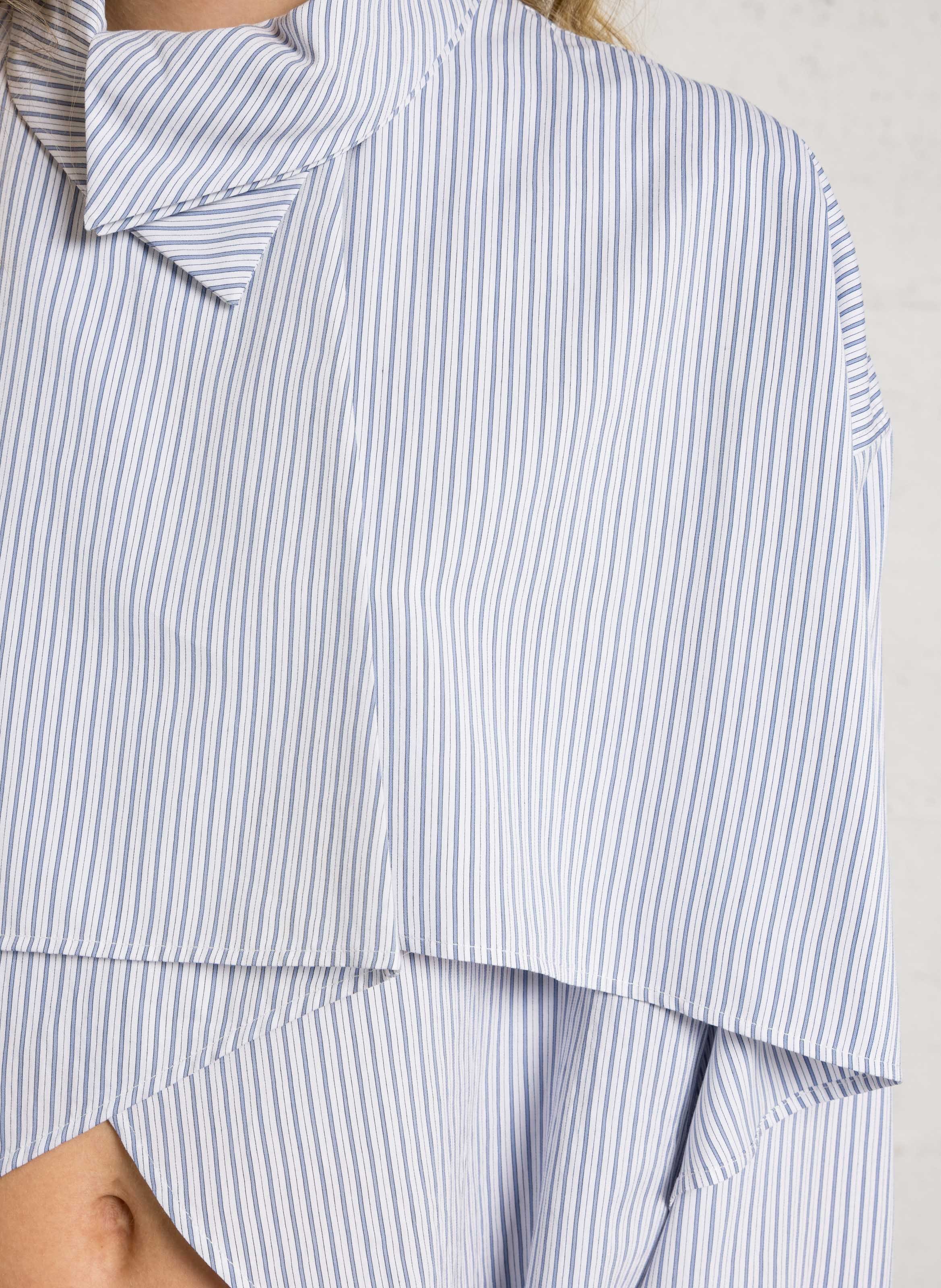 Wijde blouse van gestreept katoen MARGAUX LONNBERG Blauw