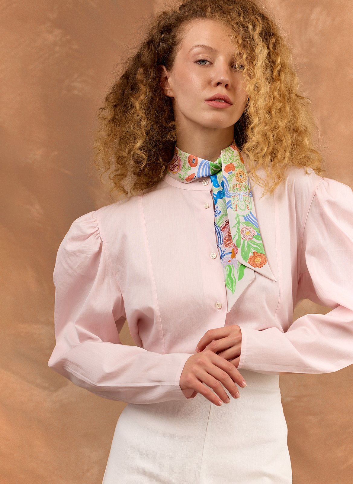 Bedruckter Seidenfoulard PETITJEAN PARIS Mehrfarbig