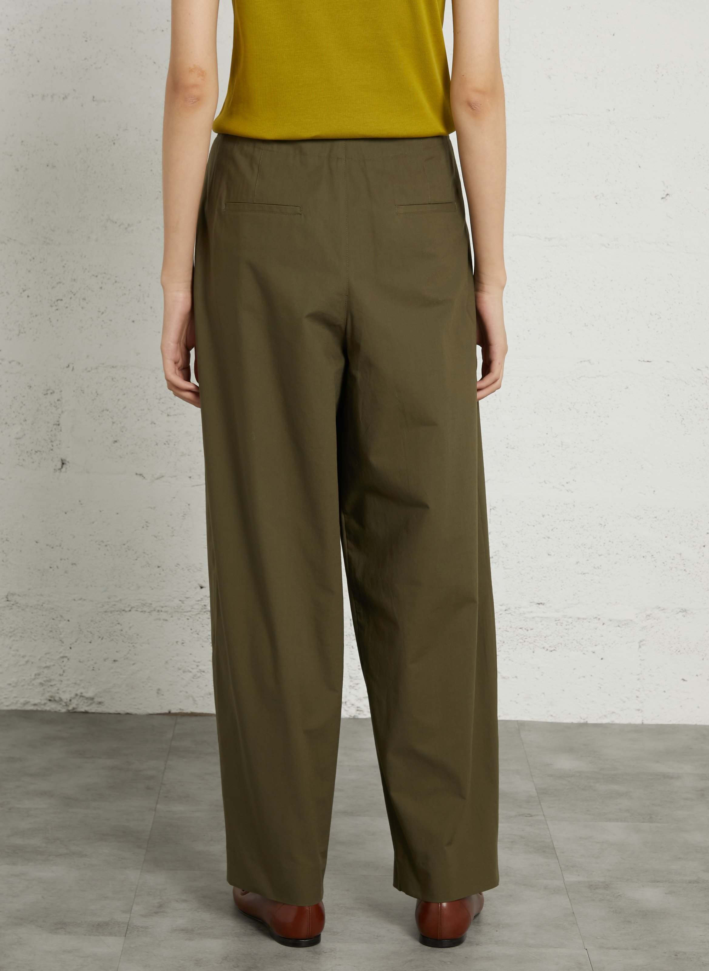 Gerade geschnittene Baumwollhose SOEUR Khaki