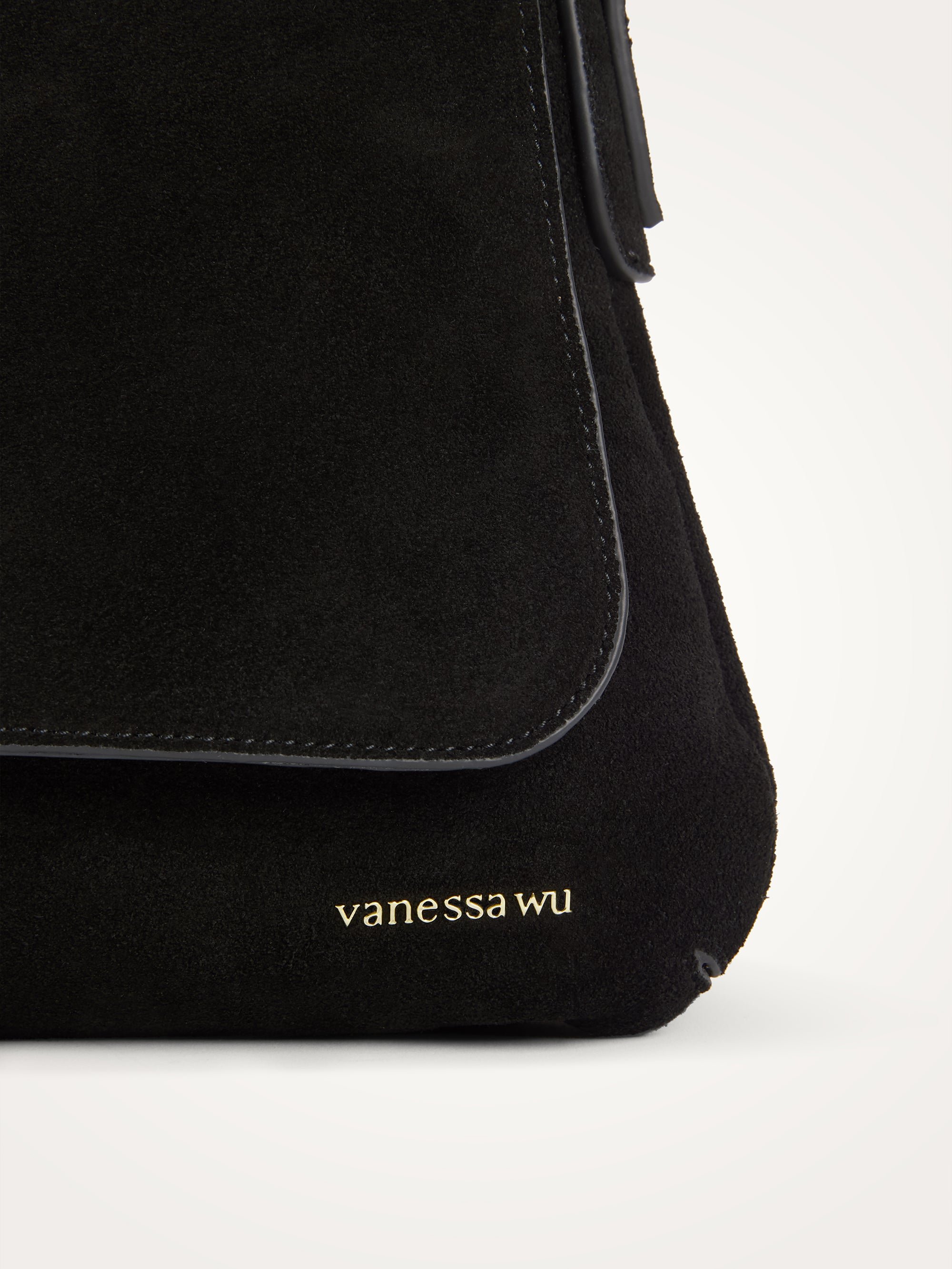 Crossbody bag with flap VANESSA WU Black