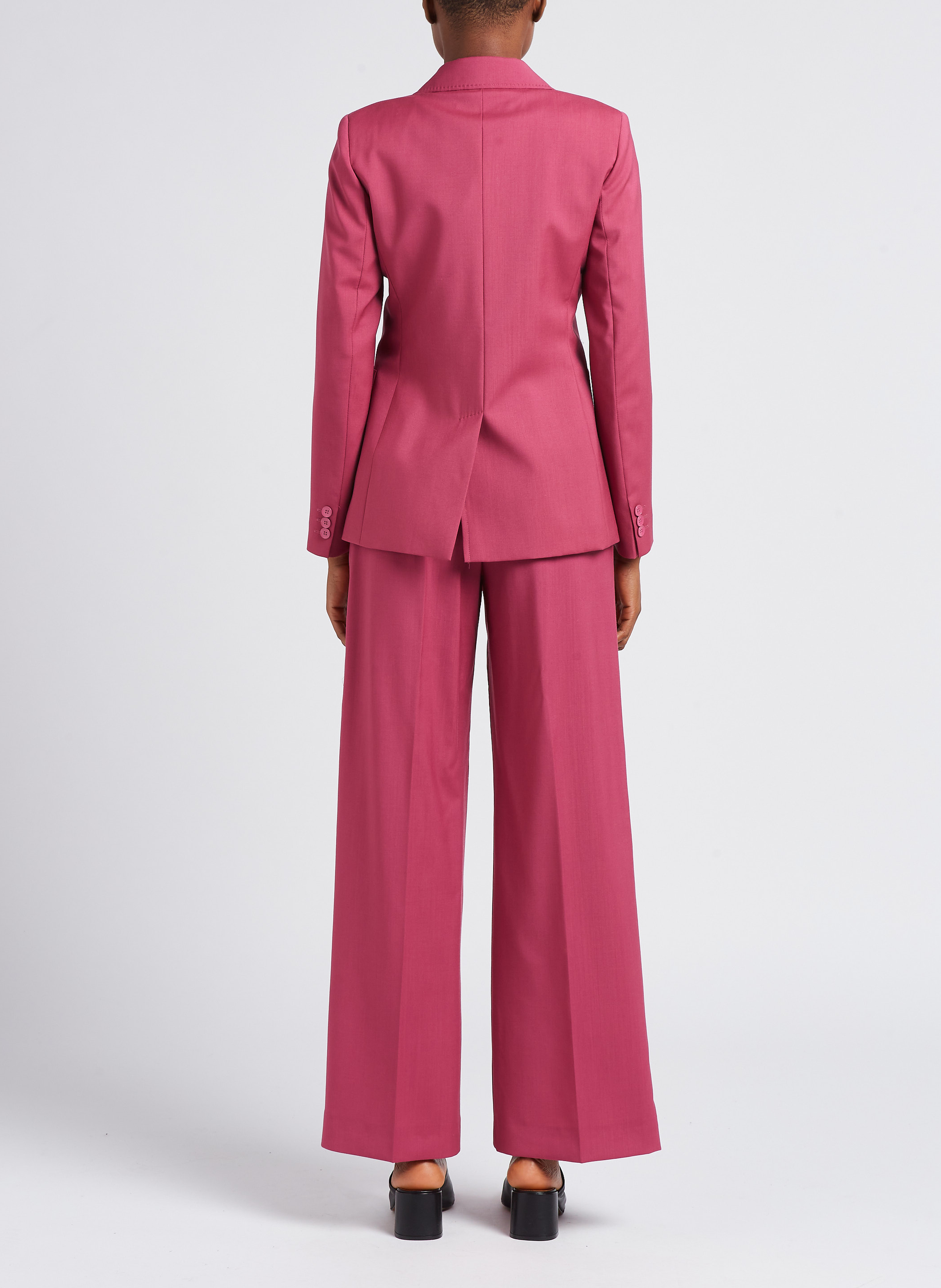 Straight wool blazer with tailored collar MAX MARA WEEK END Pink