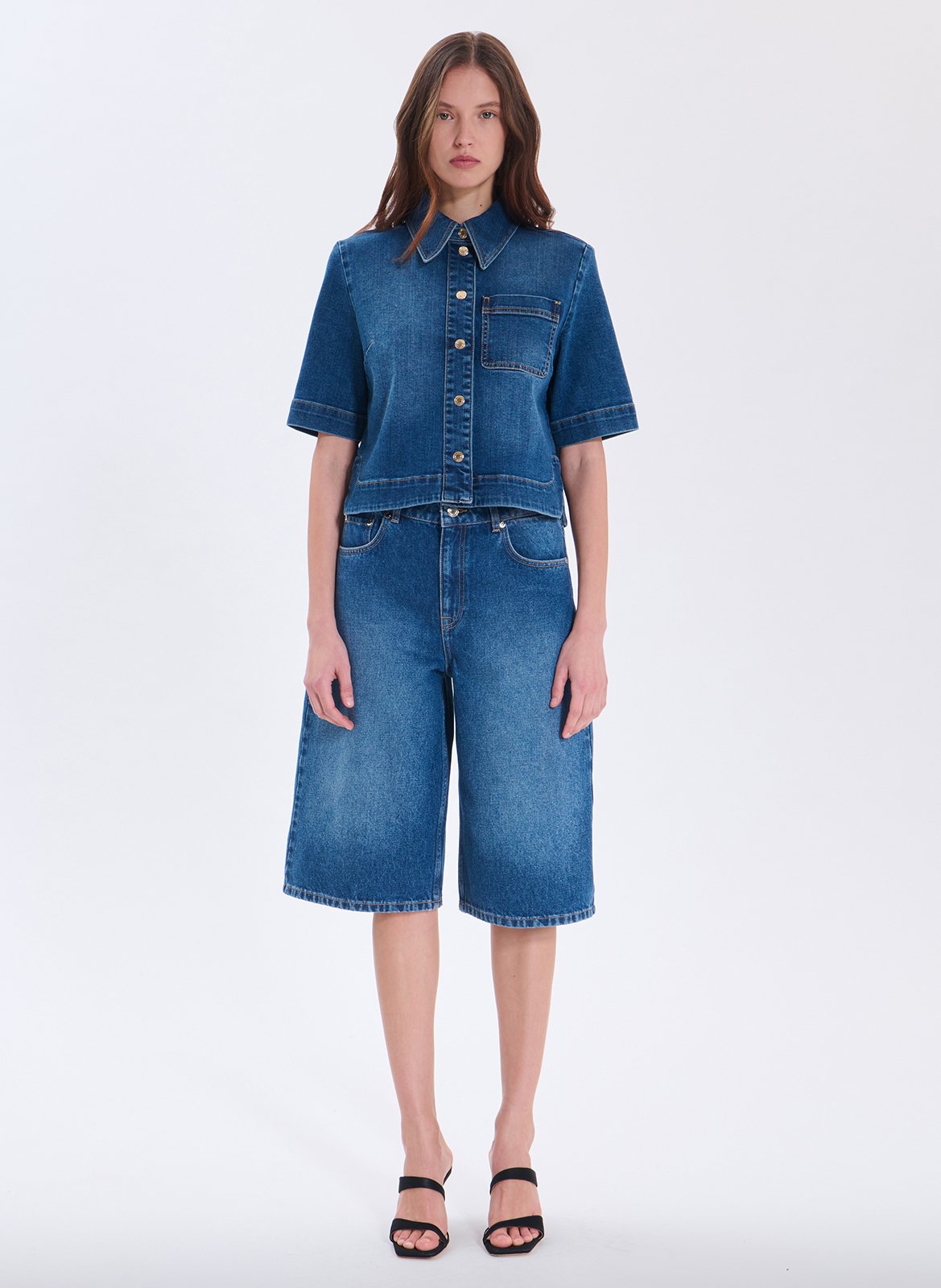 Klassisches Hemd aus Baumwollmischung ZAPA Blau