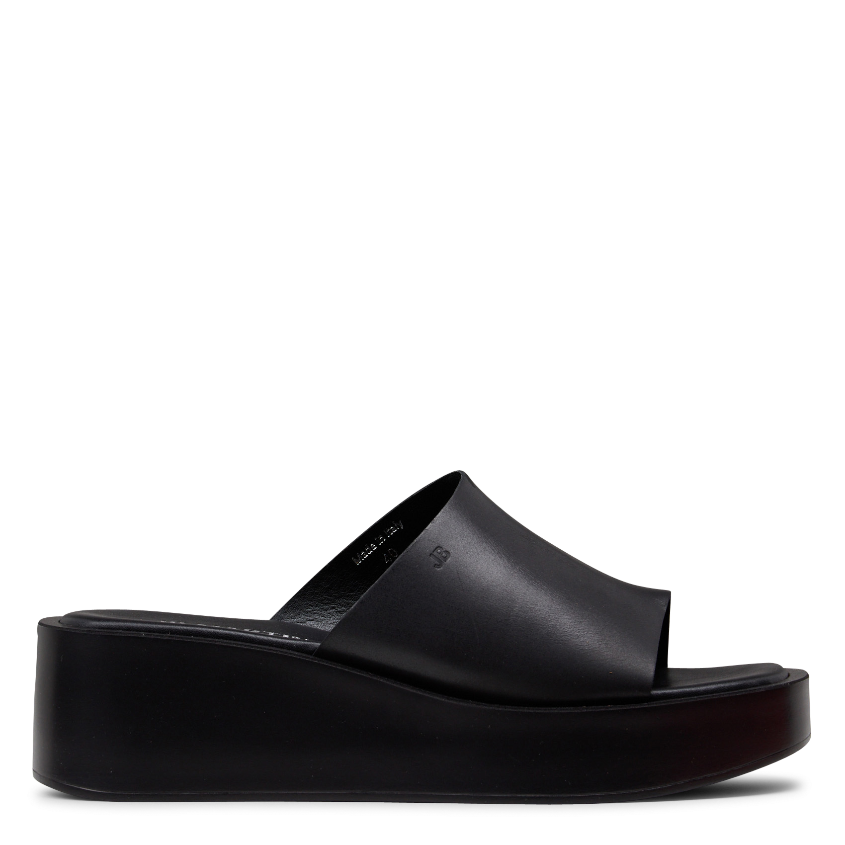 Leather platform sandals JB MARTIN Black