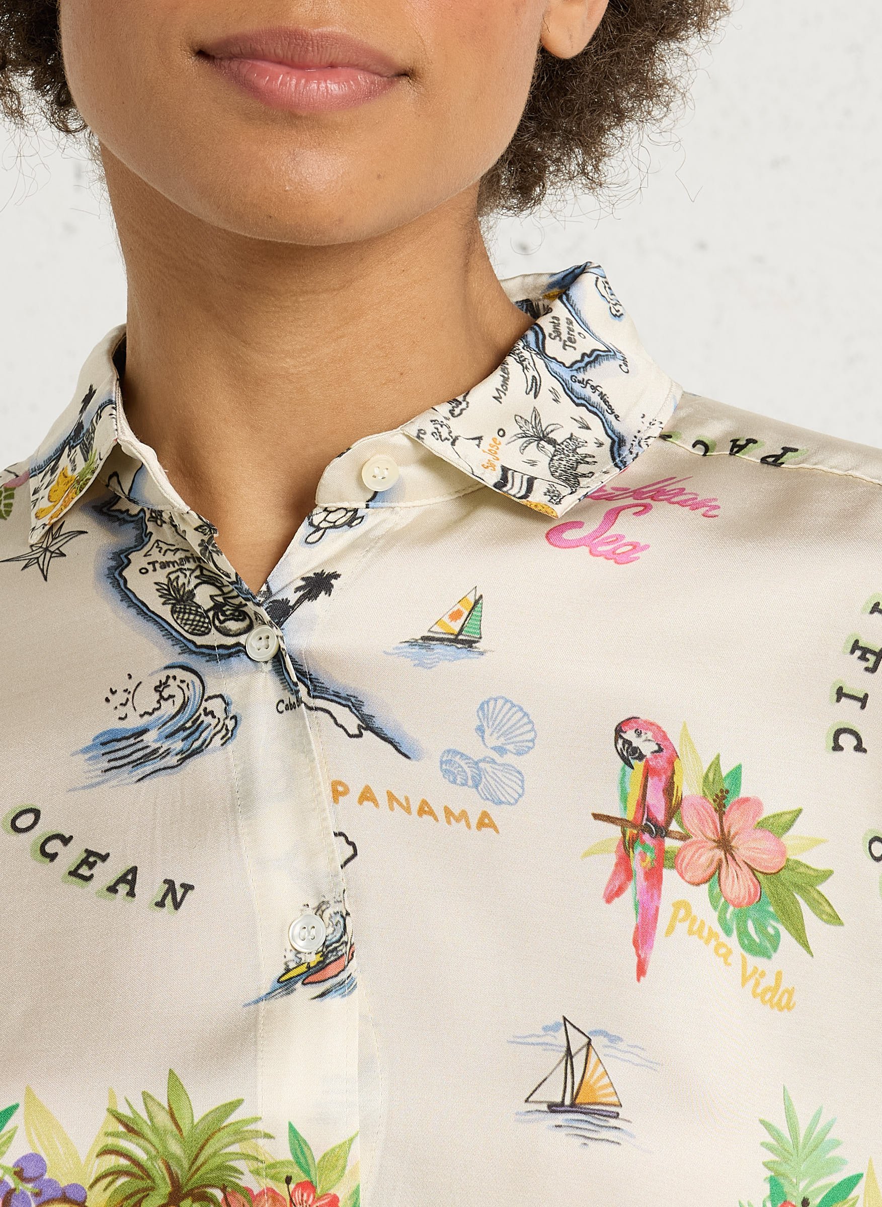 Chemise droite col classique imprimé HARTFORD Multicolore