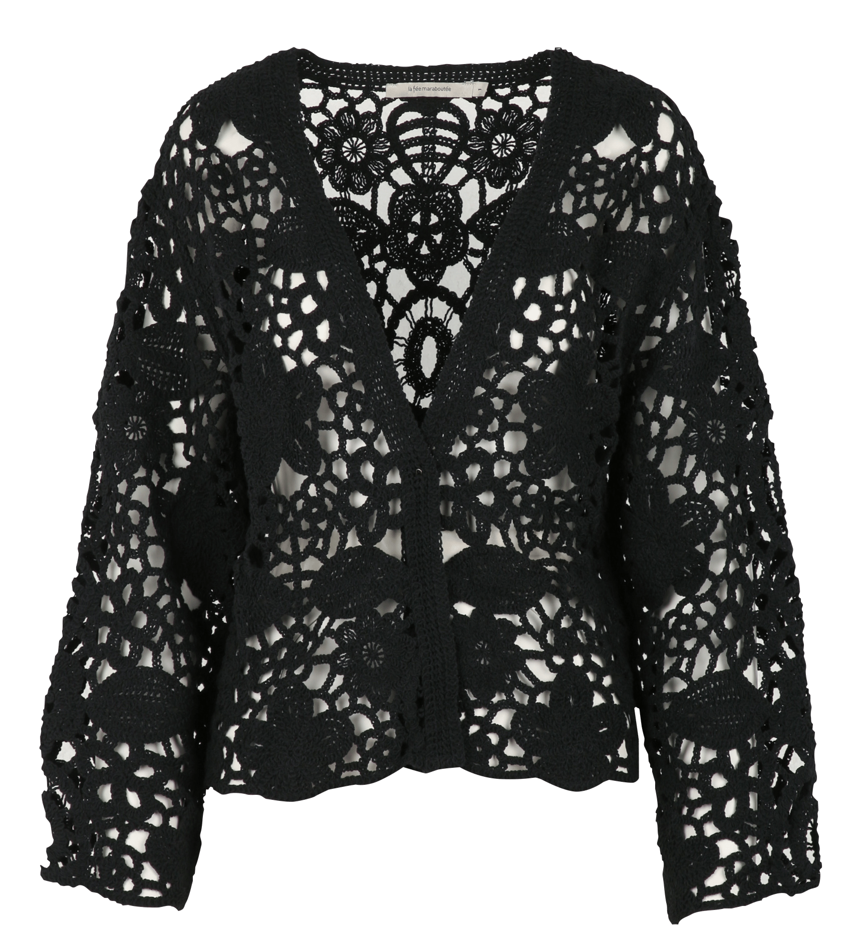 Häkelweste aus Bio-Baumwolle LA FEE MARABOUTEE Schwarz