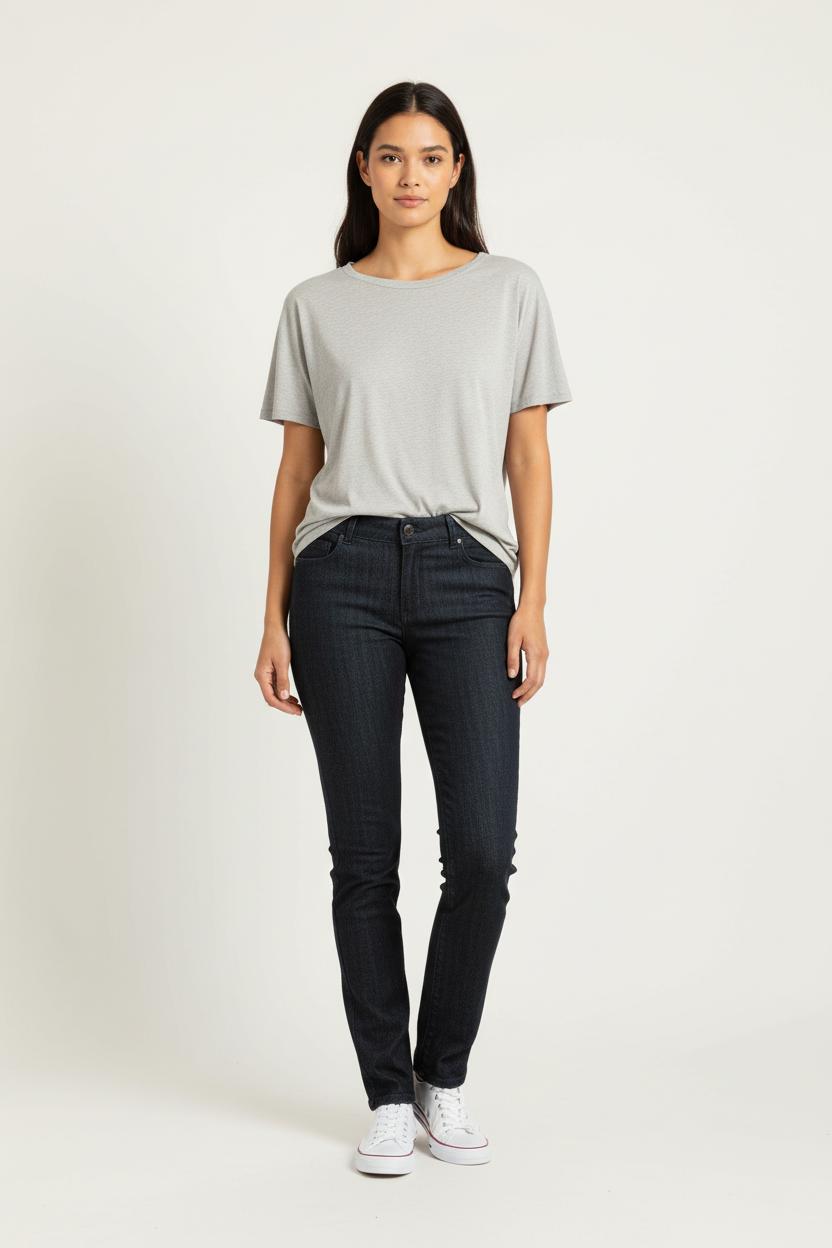Cropped slim jeans with studs COMPTOIR DES COTONNIERS - Seconde main Blue