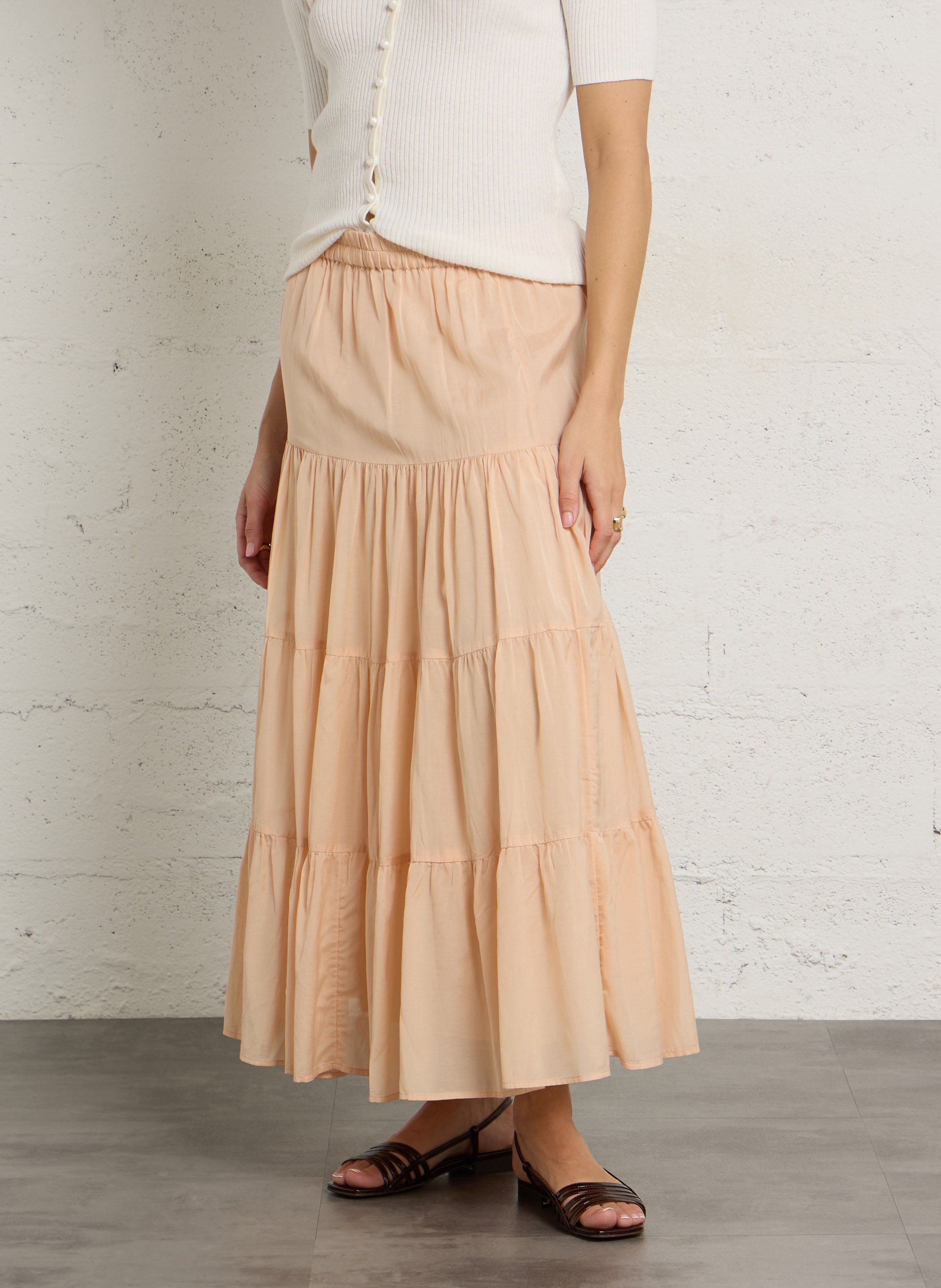 Langerock mit Rüschen PETITE MENDIGOTE Rosa