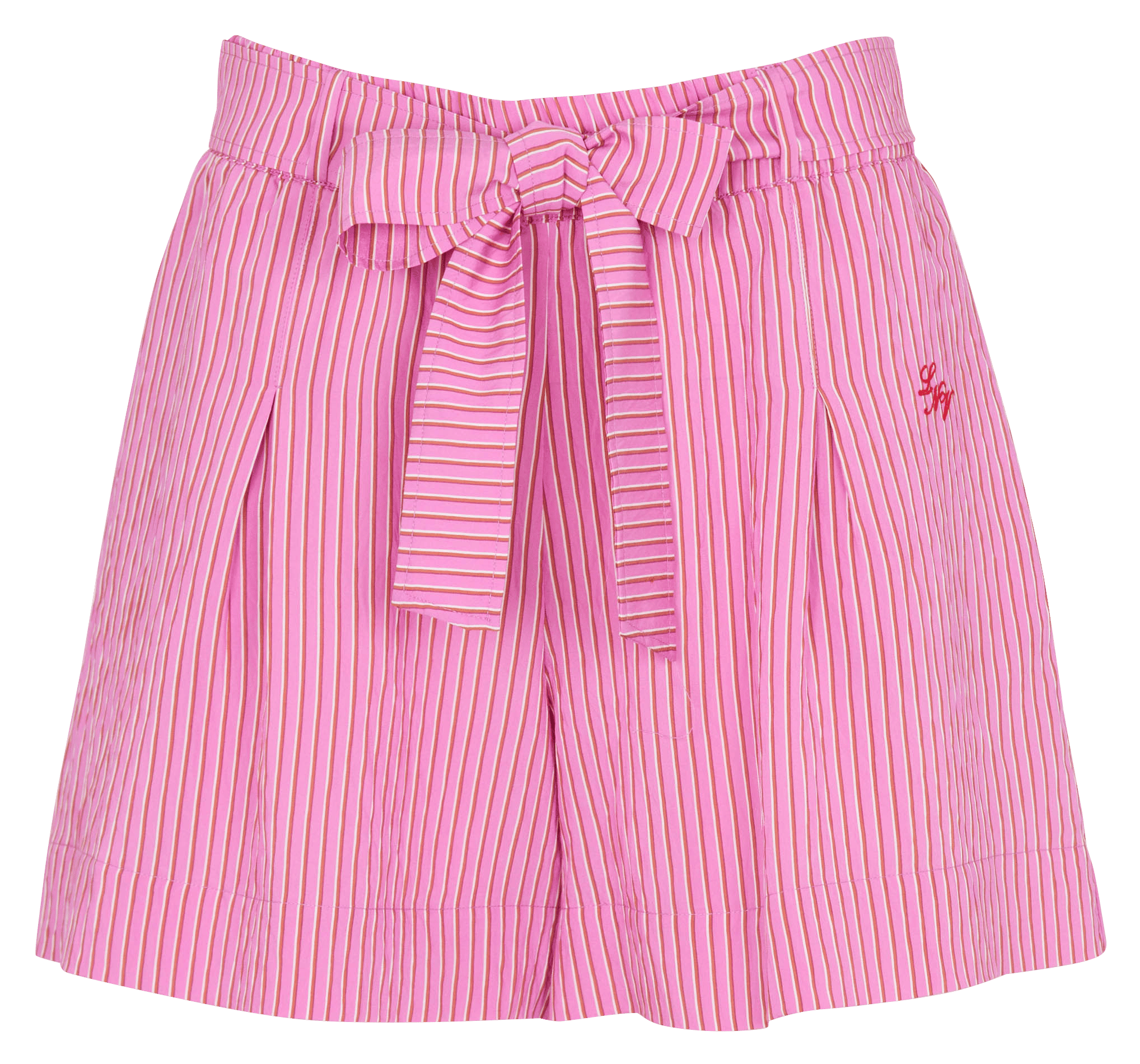 Short droit rayé avec ceinture LA NOUVELLE Rose
