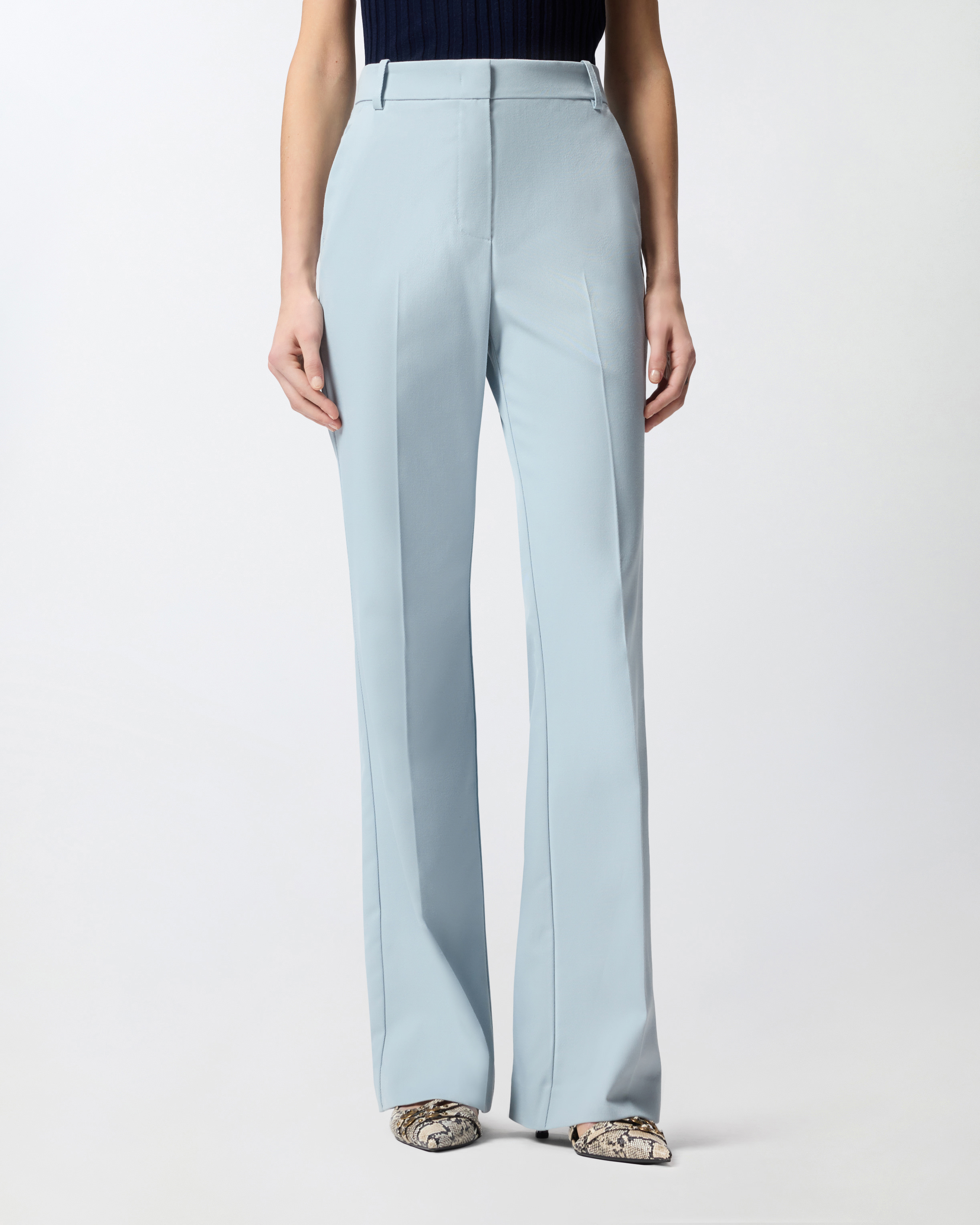 Flared trousers with a prominent crease PINKO Blue