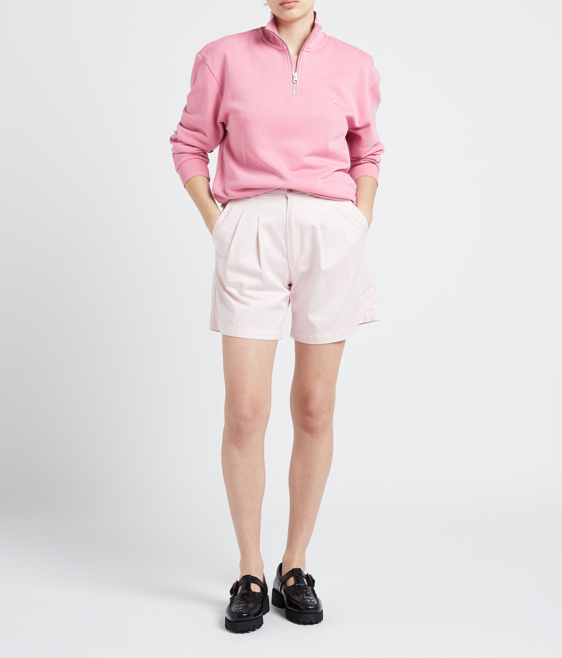 Korte spijkerbroek met hoge taille | katoenblend LEVI'S Rood