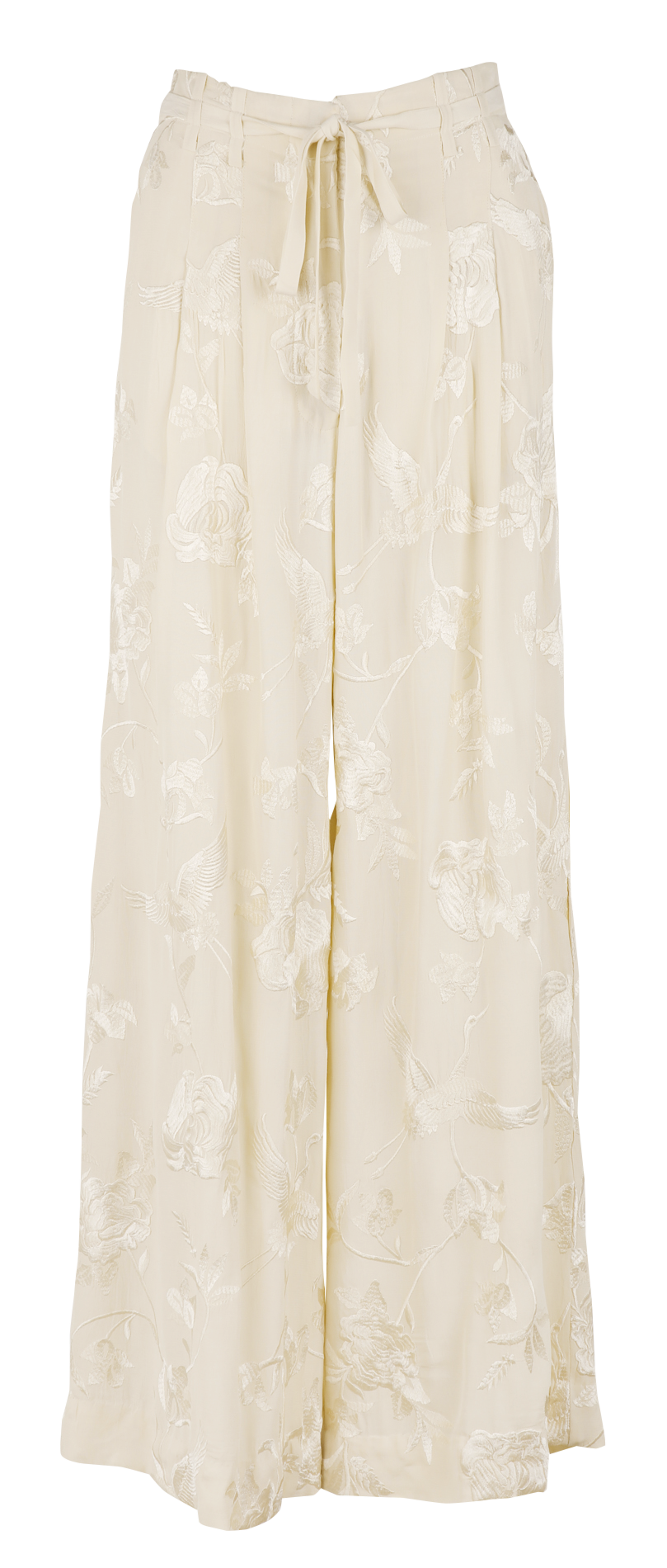Pantalon large taille haute  MES DEMOISELLES Beige
