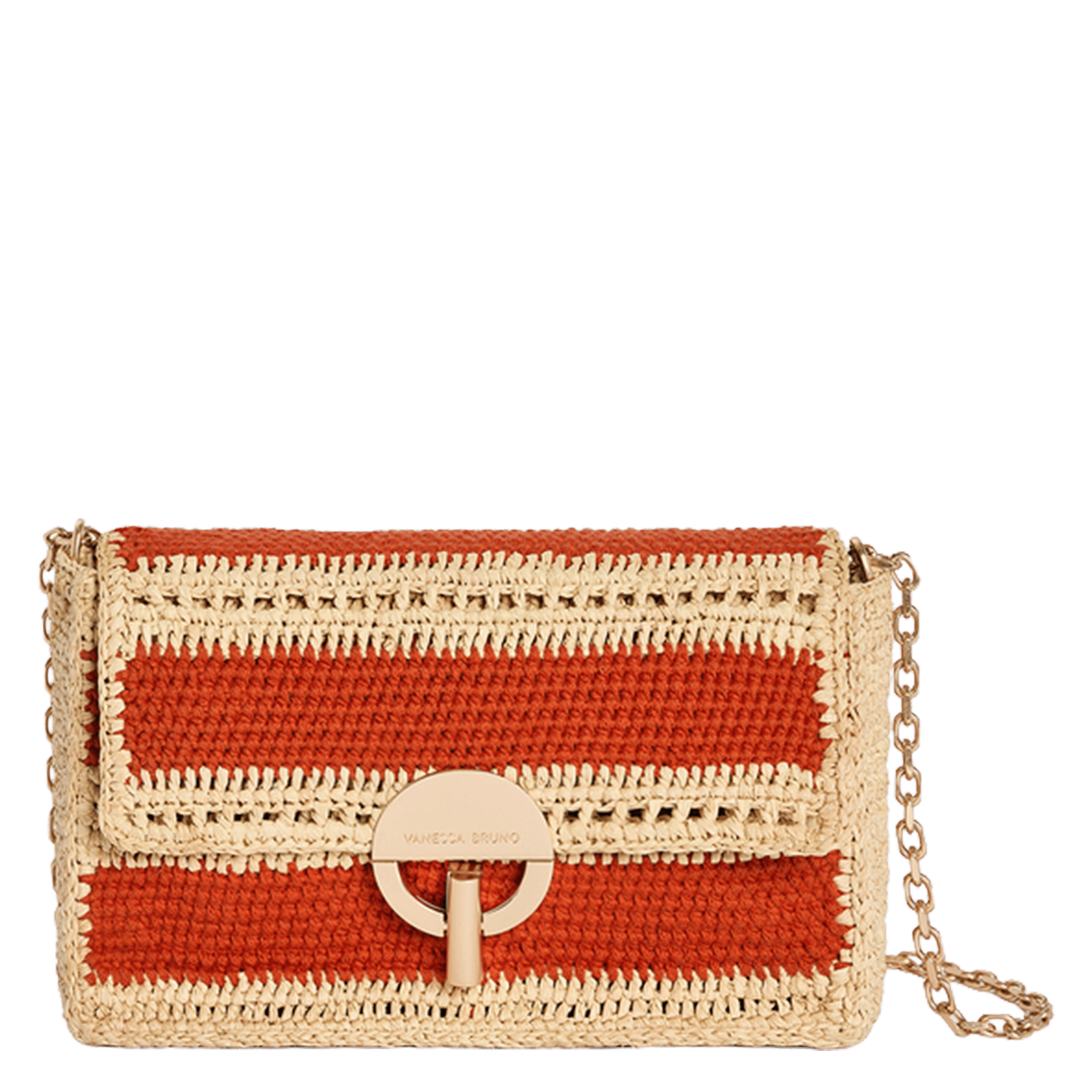 Clutch aus Bast VANESSA BRUNO Orange