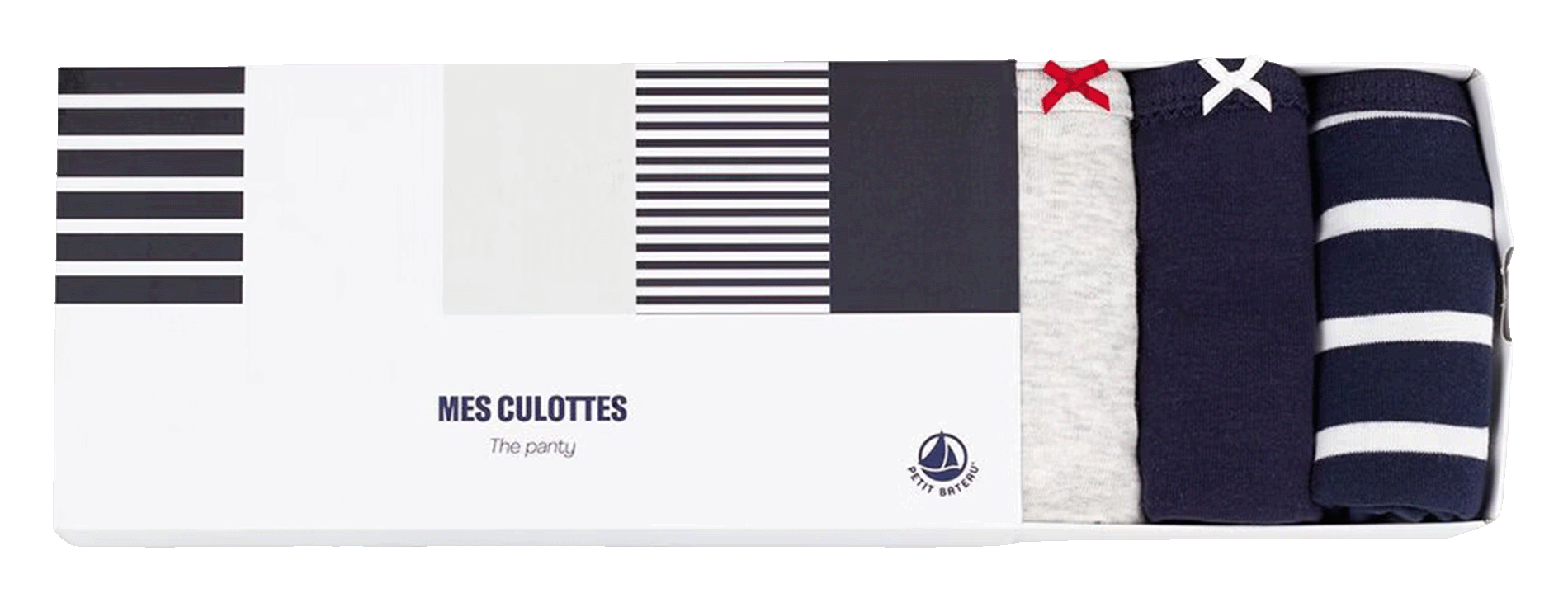 Lot 5 culottes en coton PETIT BATEAU Multicolore