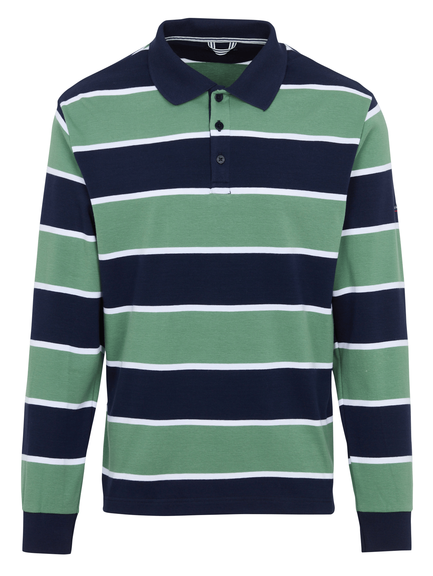 Gerader gestreifter Baumwollpolo ARMOR LUX Blau