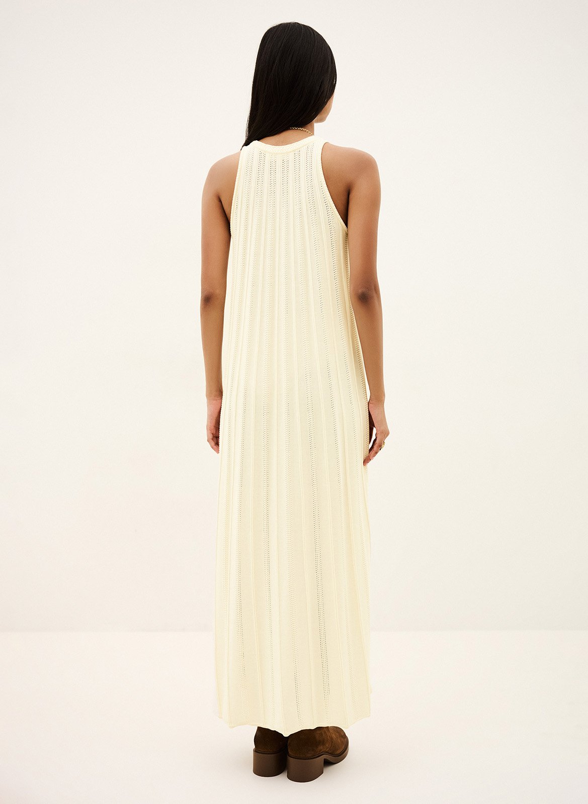 Ärmelloses langes Kleid in lockerer Passform BA&SH Beige