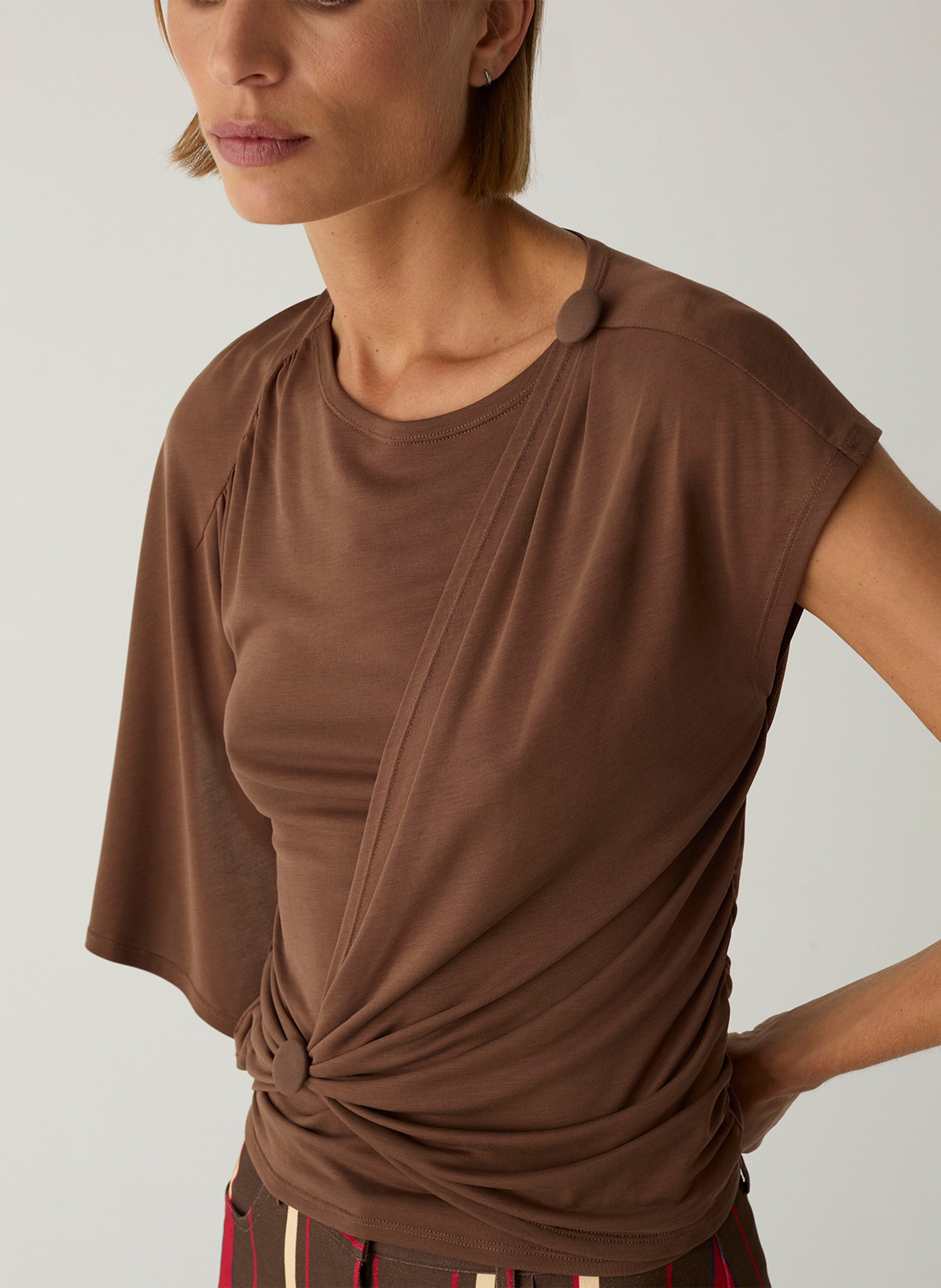 Asymmetric Fitted Top LAAGAM Brown