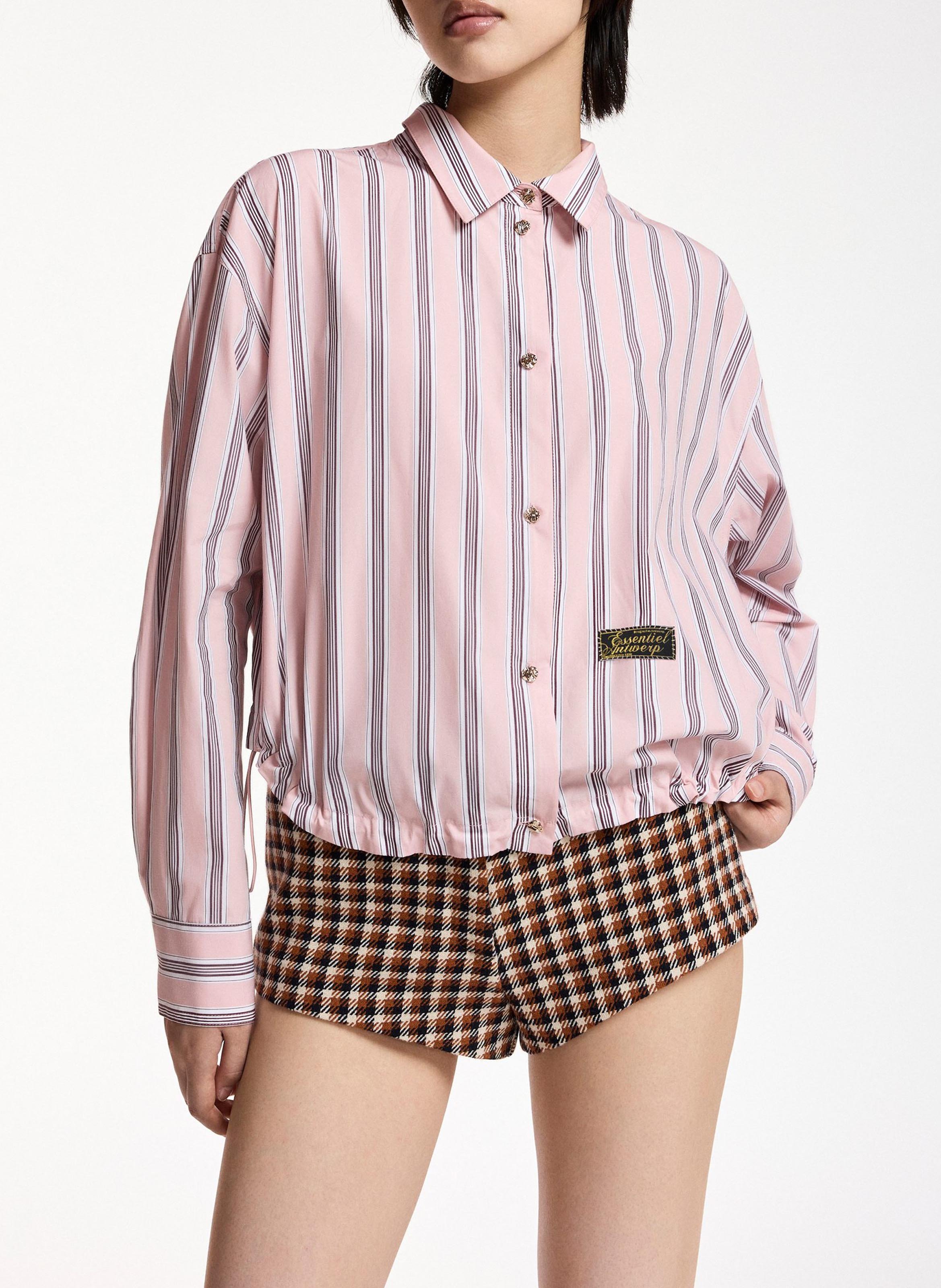 Organic cotton shirt with classic collar ESSENTIEL ANTWERP Pink