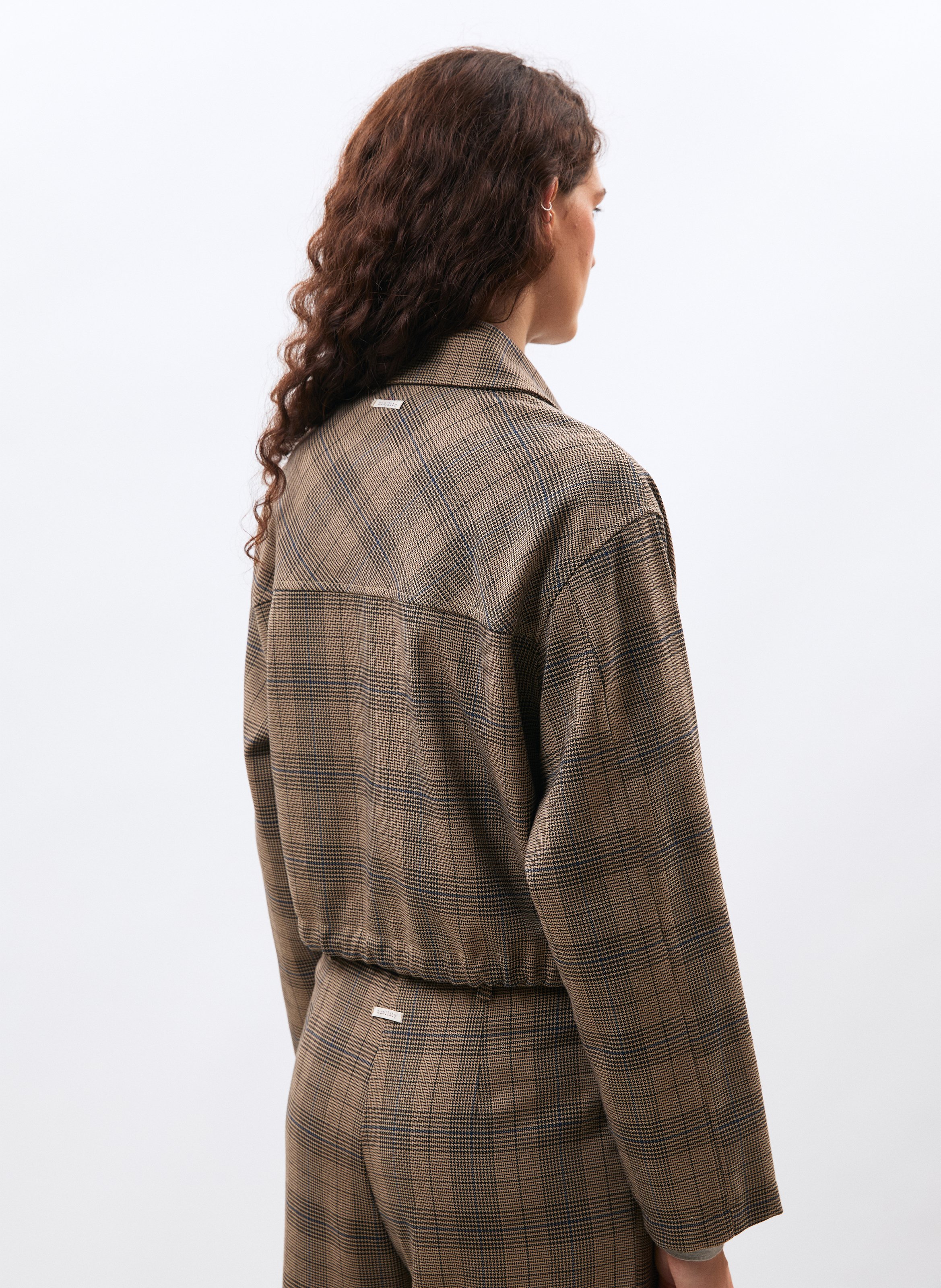Short Prince of Wales checkered jacket HUMILITY Beige