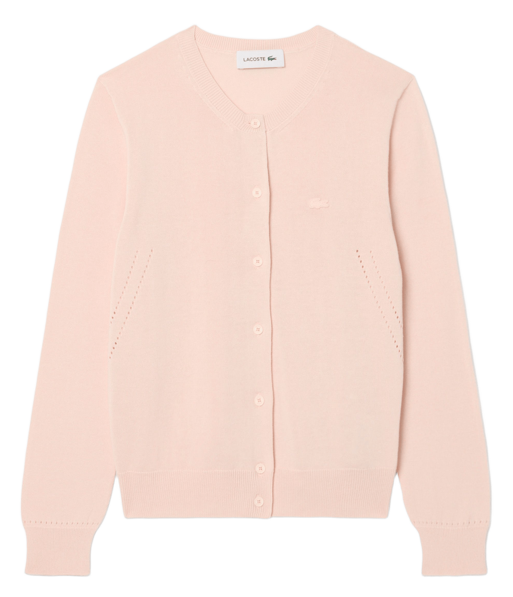 Gerader V-Ausschnitt Cardigan aus Baumwolle LACOSTE Rosa