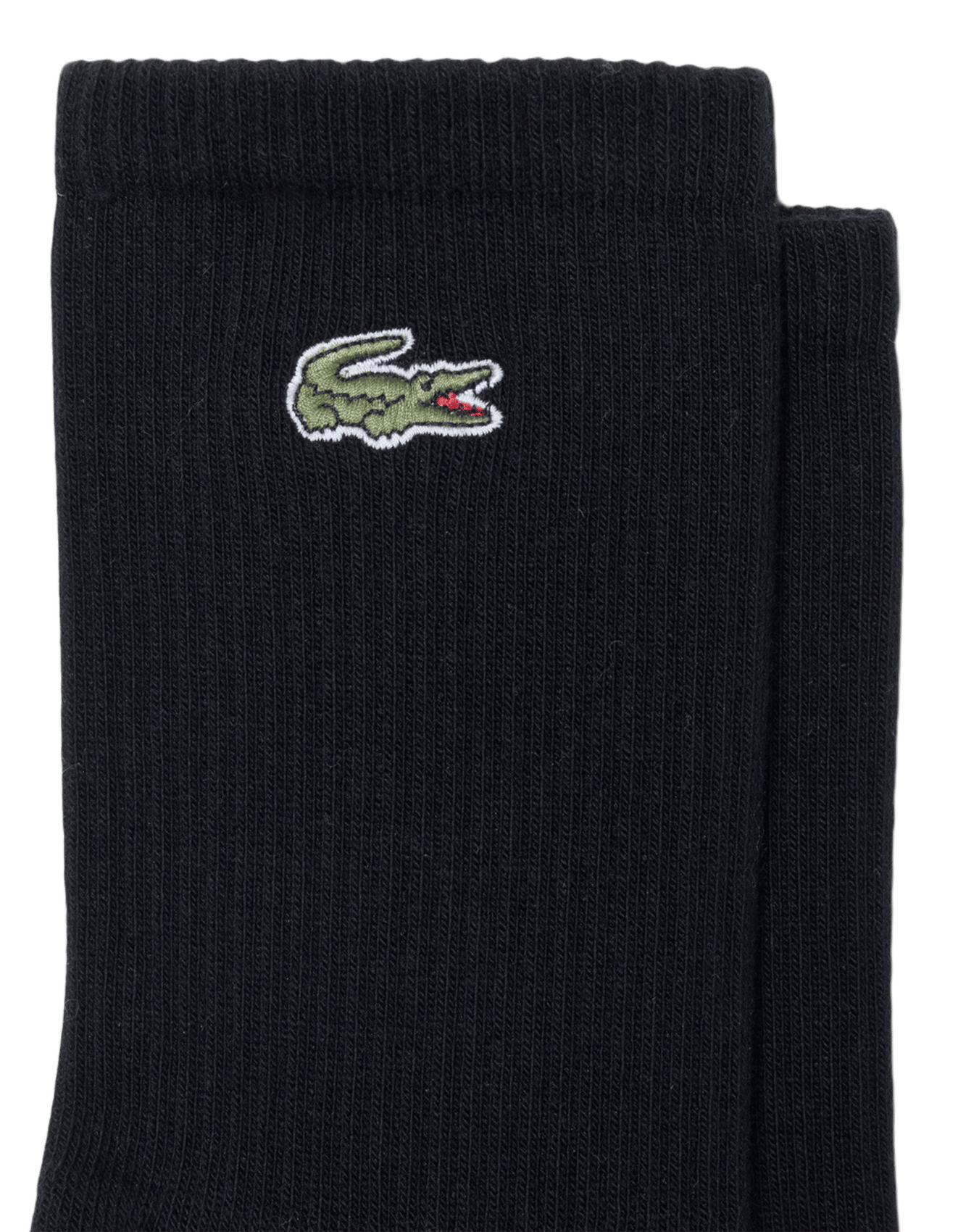 Set of 3 pairs of ribbed cotton blend socks LACOSTE Black