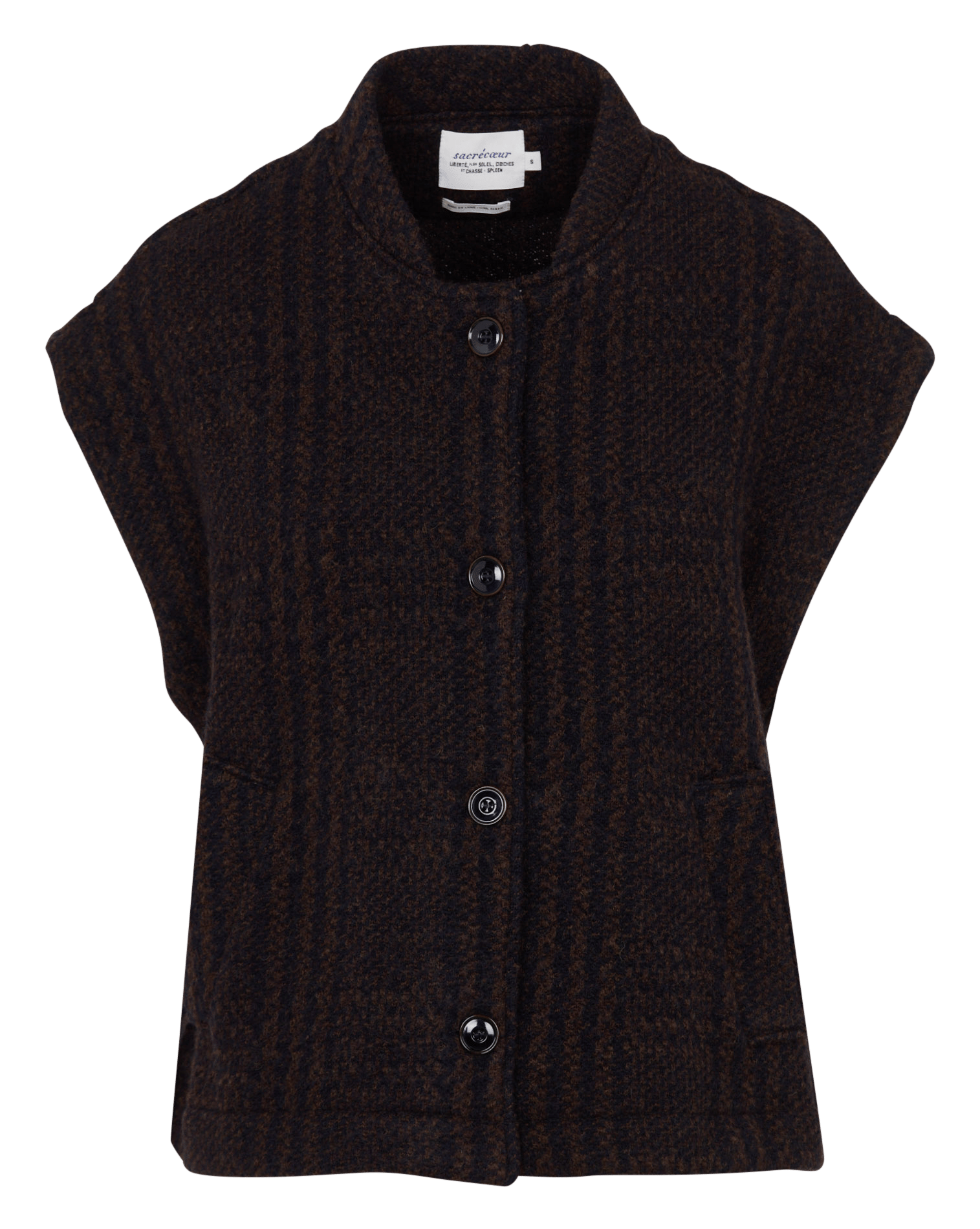 Oversized sleeveless wool jacket SACRECOEUR Multicolored