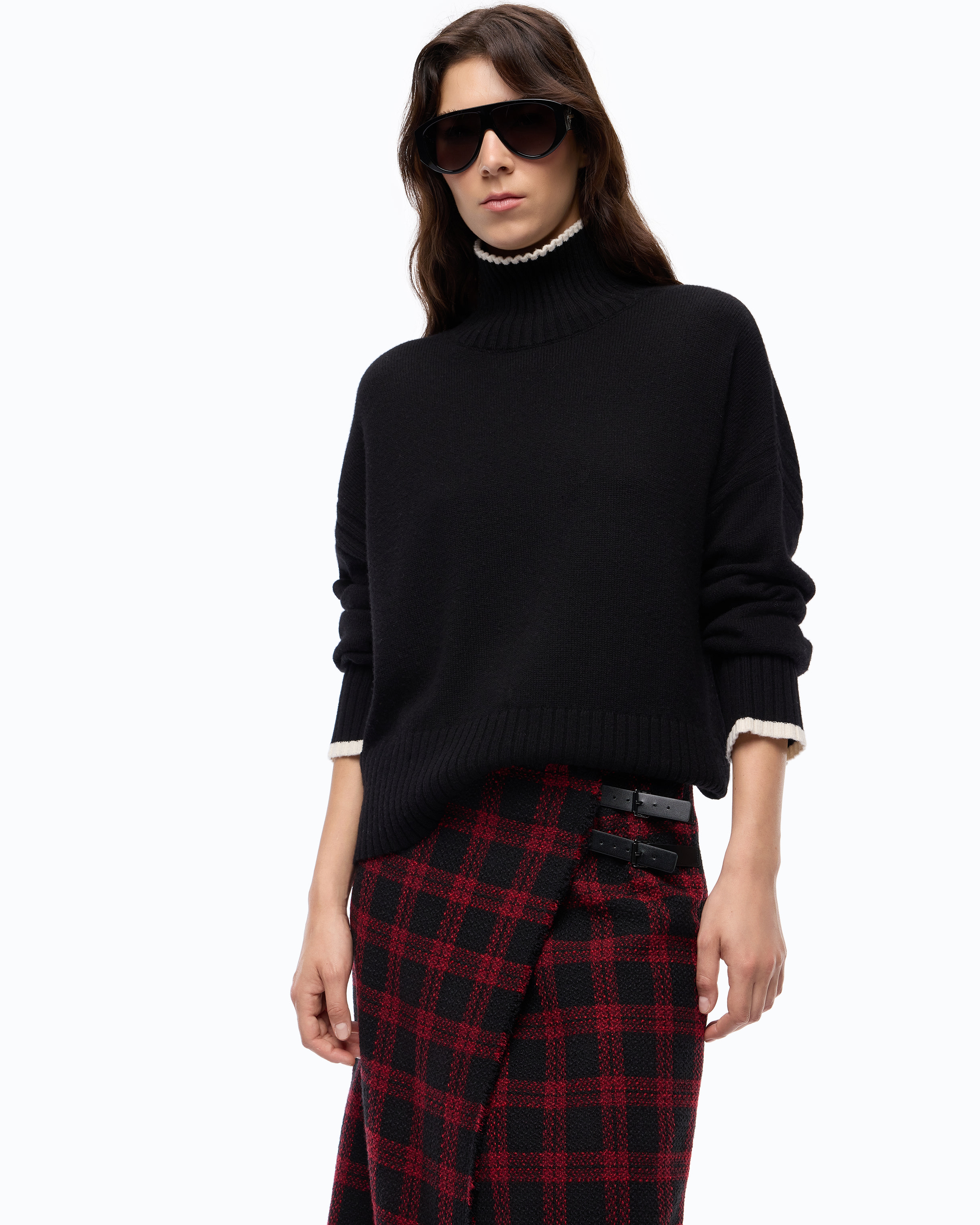 Wool and cashmere turtleneck sweater PINKO Black
