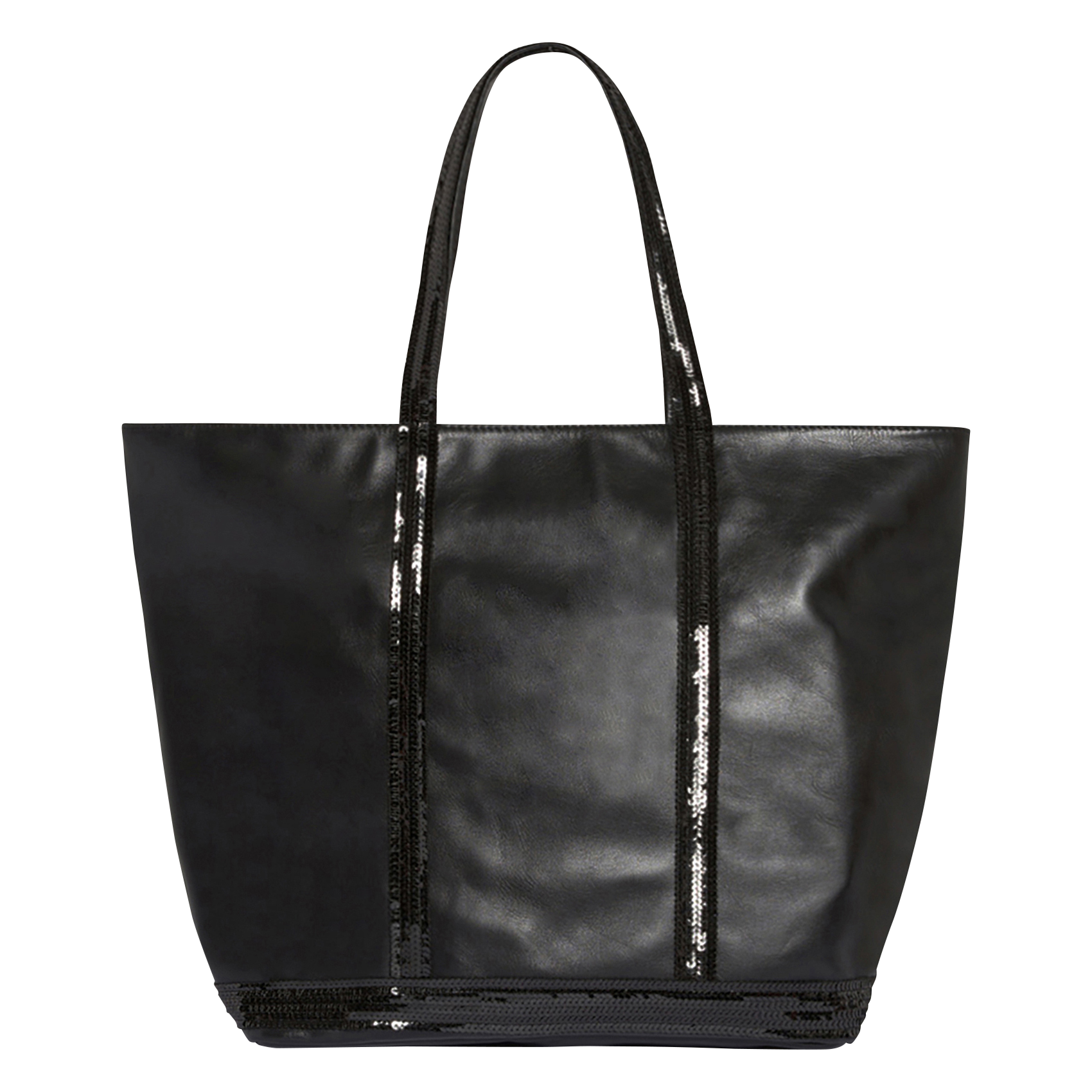 Calfskin leather tote bag VANESSA BRUNO Black