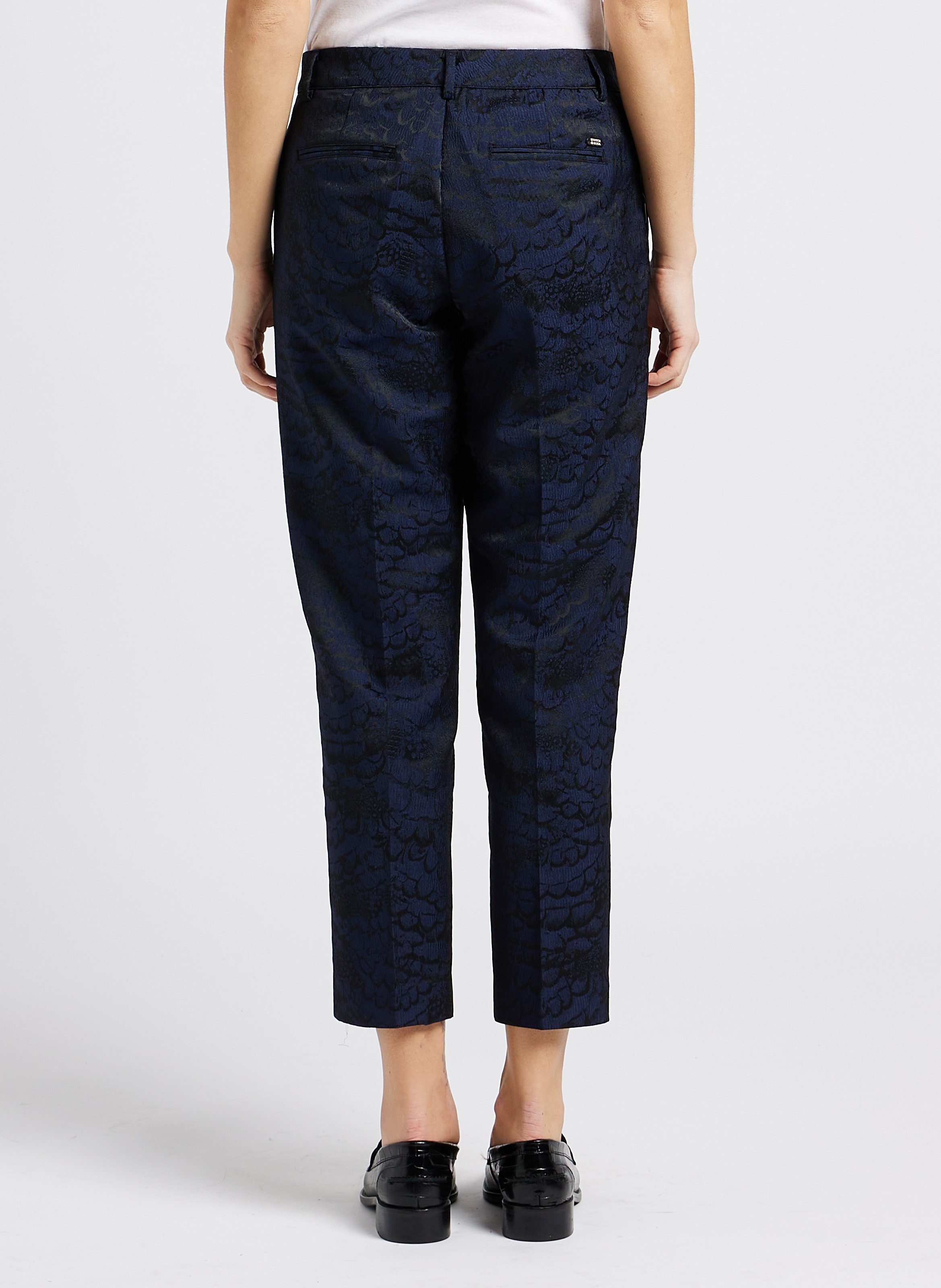 Pantalon slim jacquard  SCOTCH AND SODA Noir