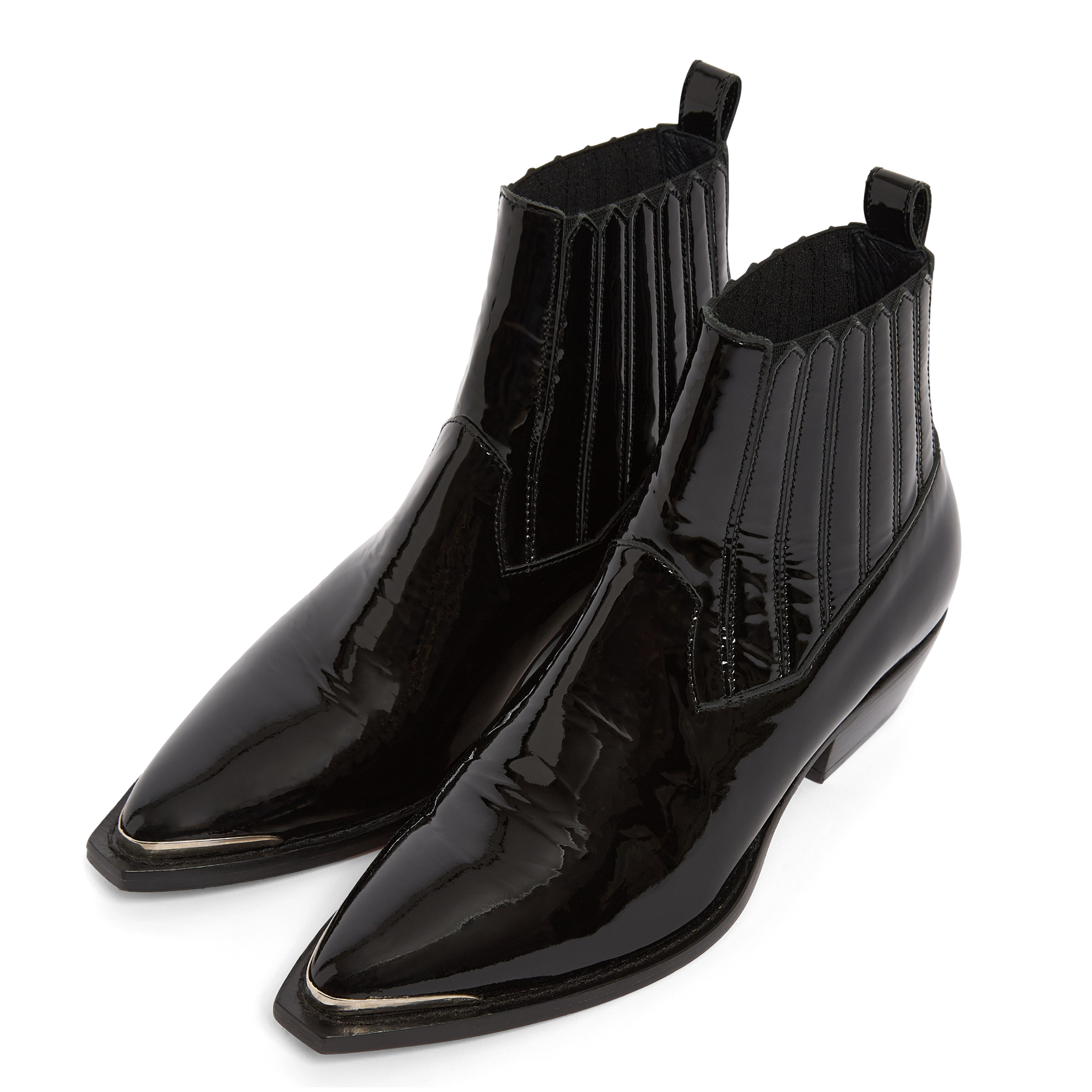 Bianca leather ankle boots Black