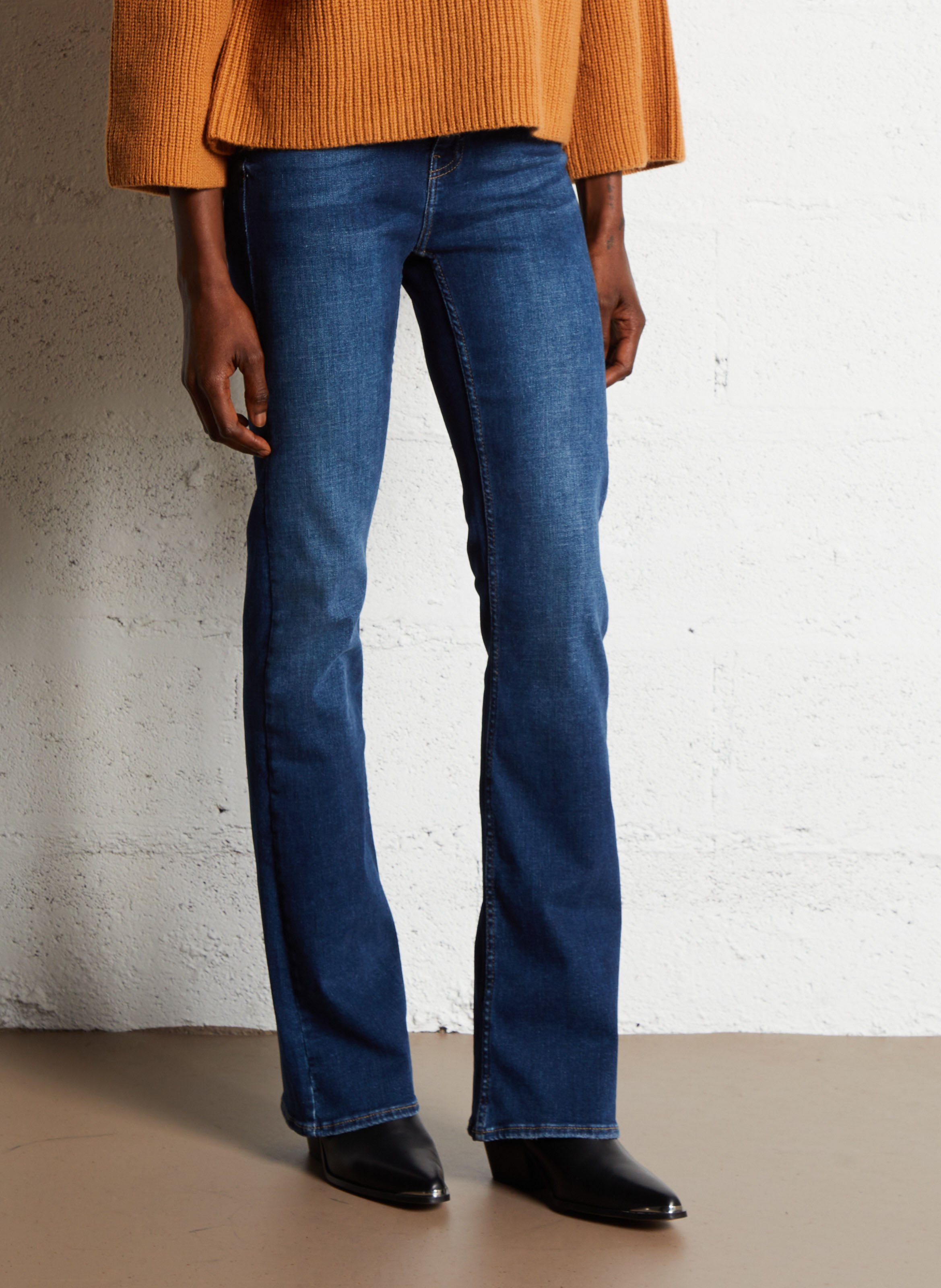 Jean bootcut en denim délavé stretch Pamela Stone used
