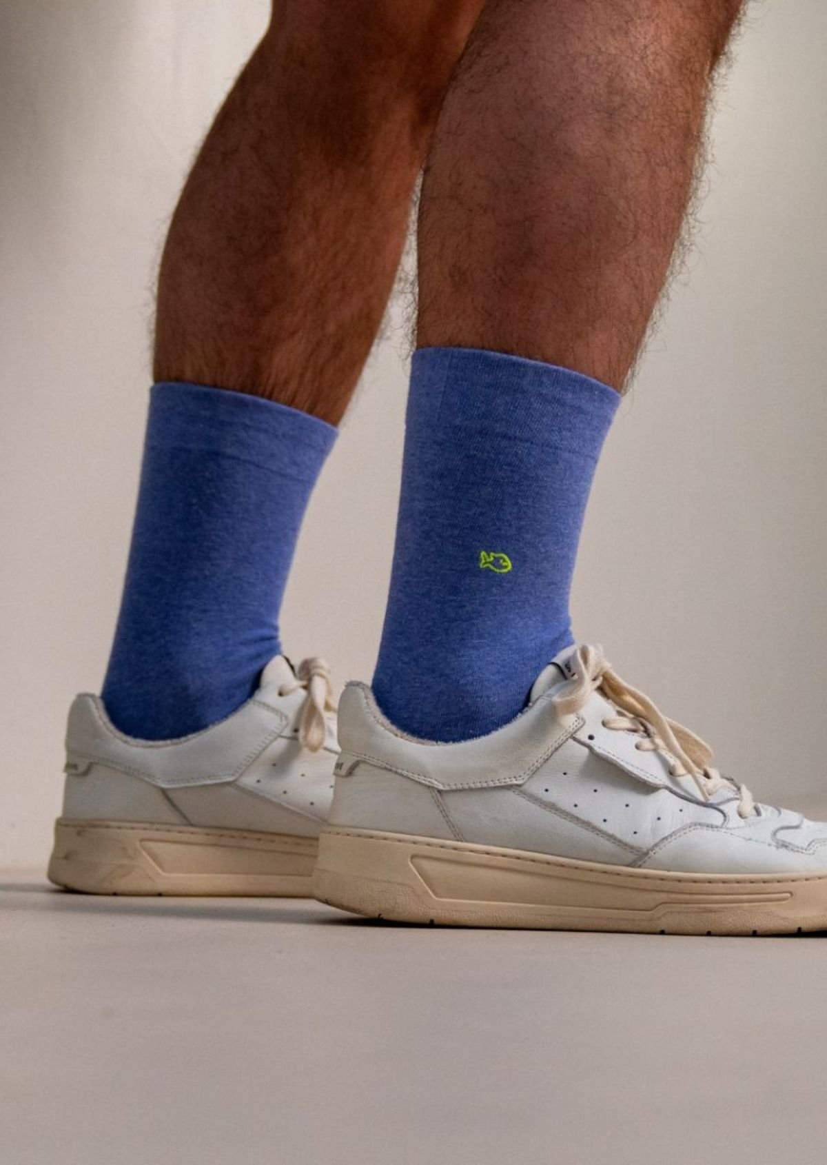 Solid combed cotton socks Purple