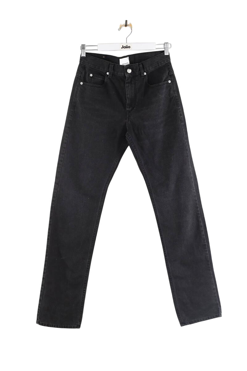 Cotton straight jeans ISABEL MARANT - Seconde Main Black