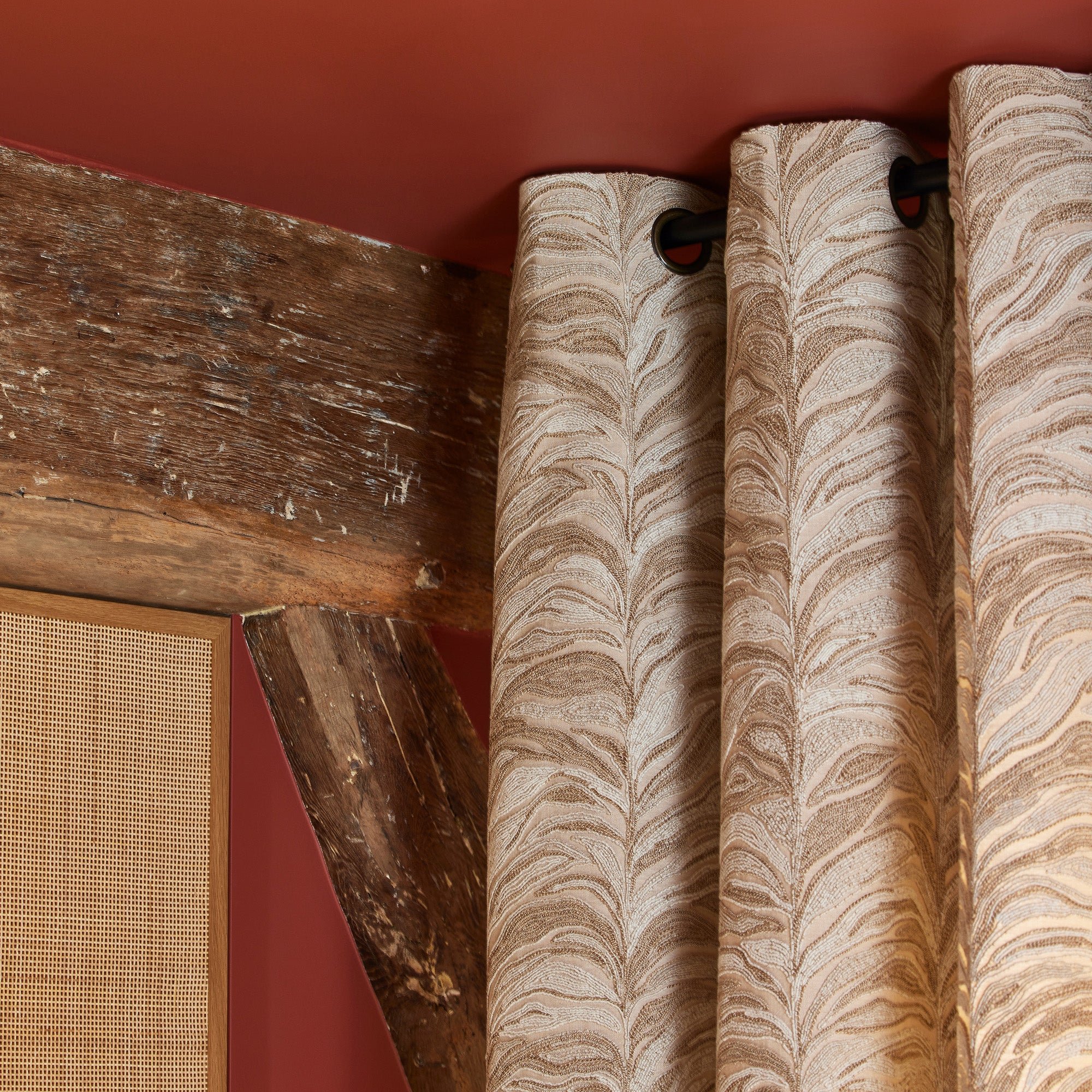 Rideau à oeillets dorés MADURA Beige