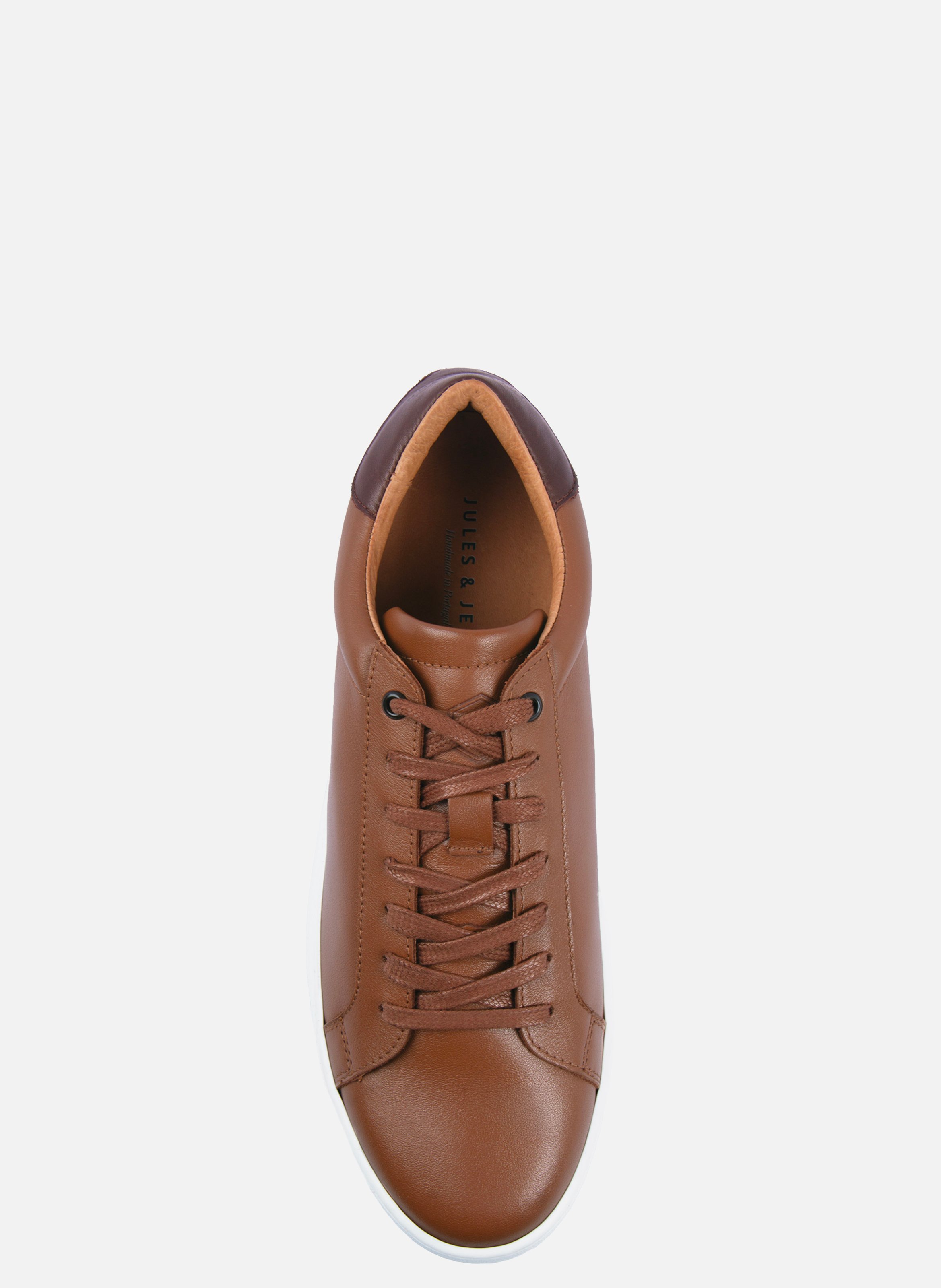 Lace-up leather tennis shoes JULES & JENN Brown