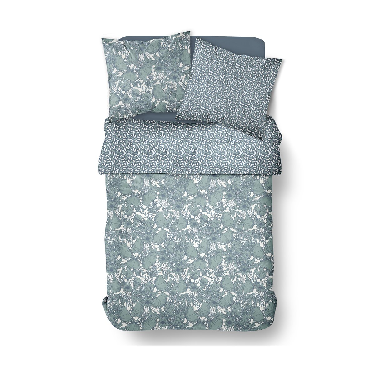 Printed cotton bed set TODAY LINGE DE MAISON Green