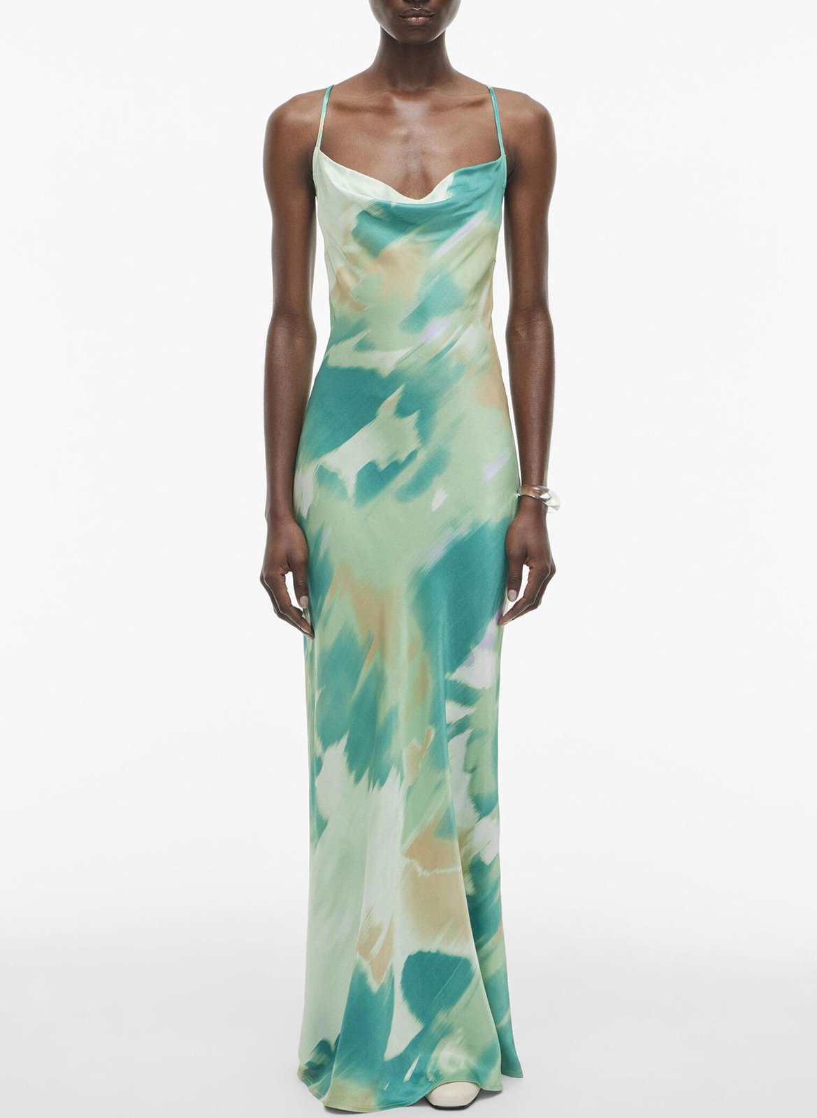 Robe longue imprimée ROUGE EDIT Vert