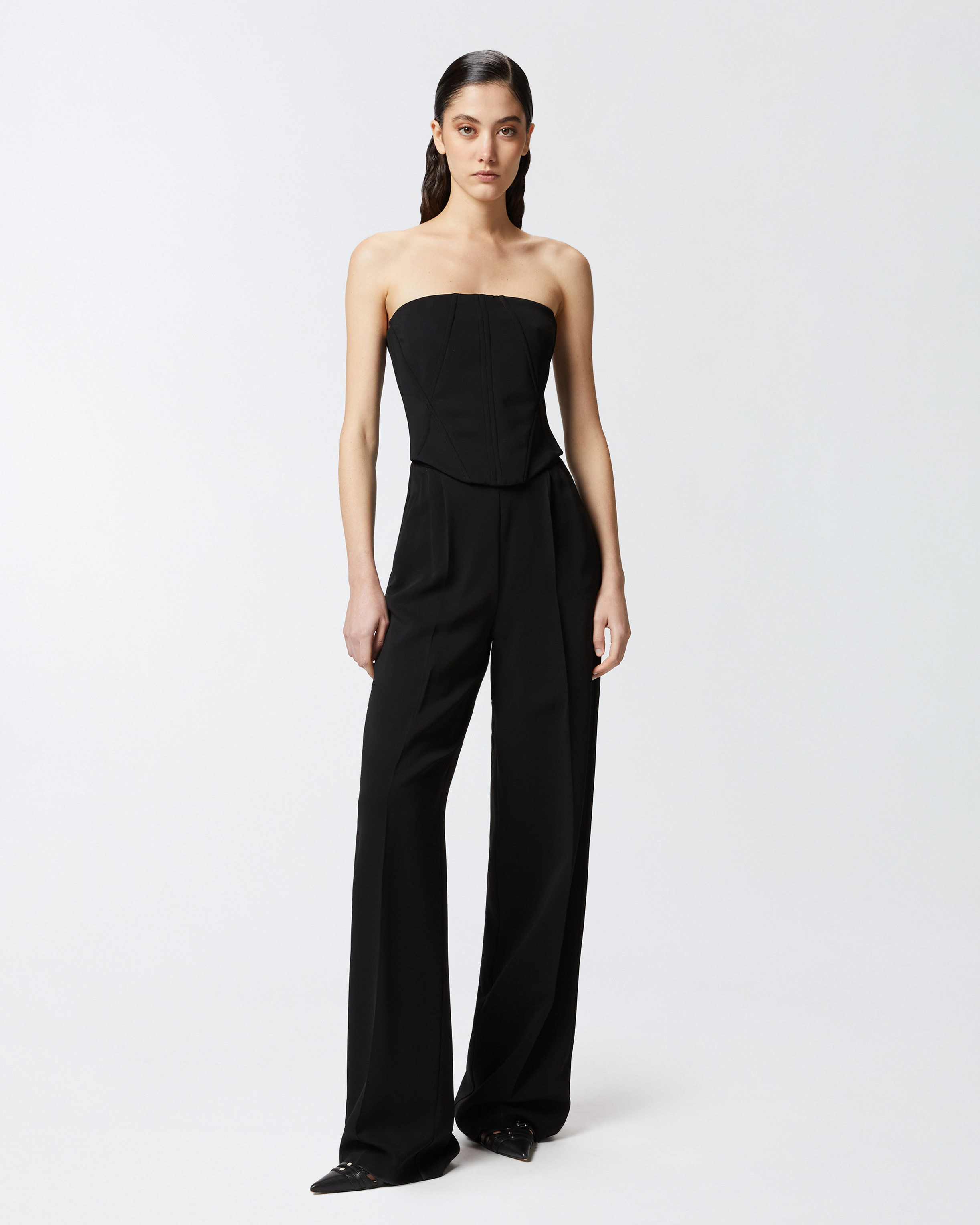 オールインワン・サロペット PINKO Woman Jumpsuits Black 104750A21F Z99 Cargo jumpsuit in shiny satin and georgette PINKO → Shop Online