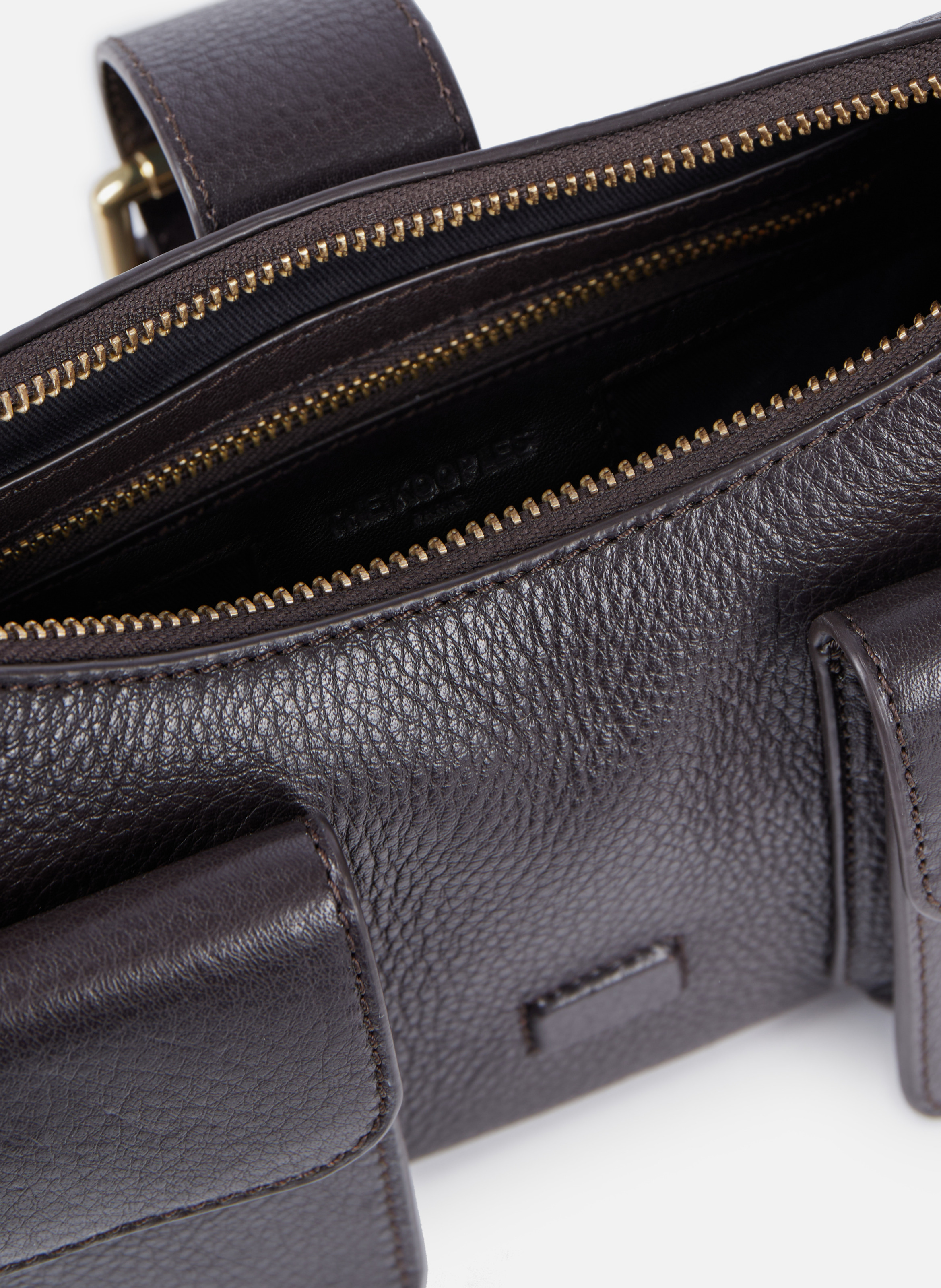 Amelia grained leather bag Brown