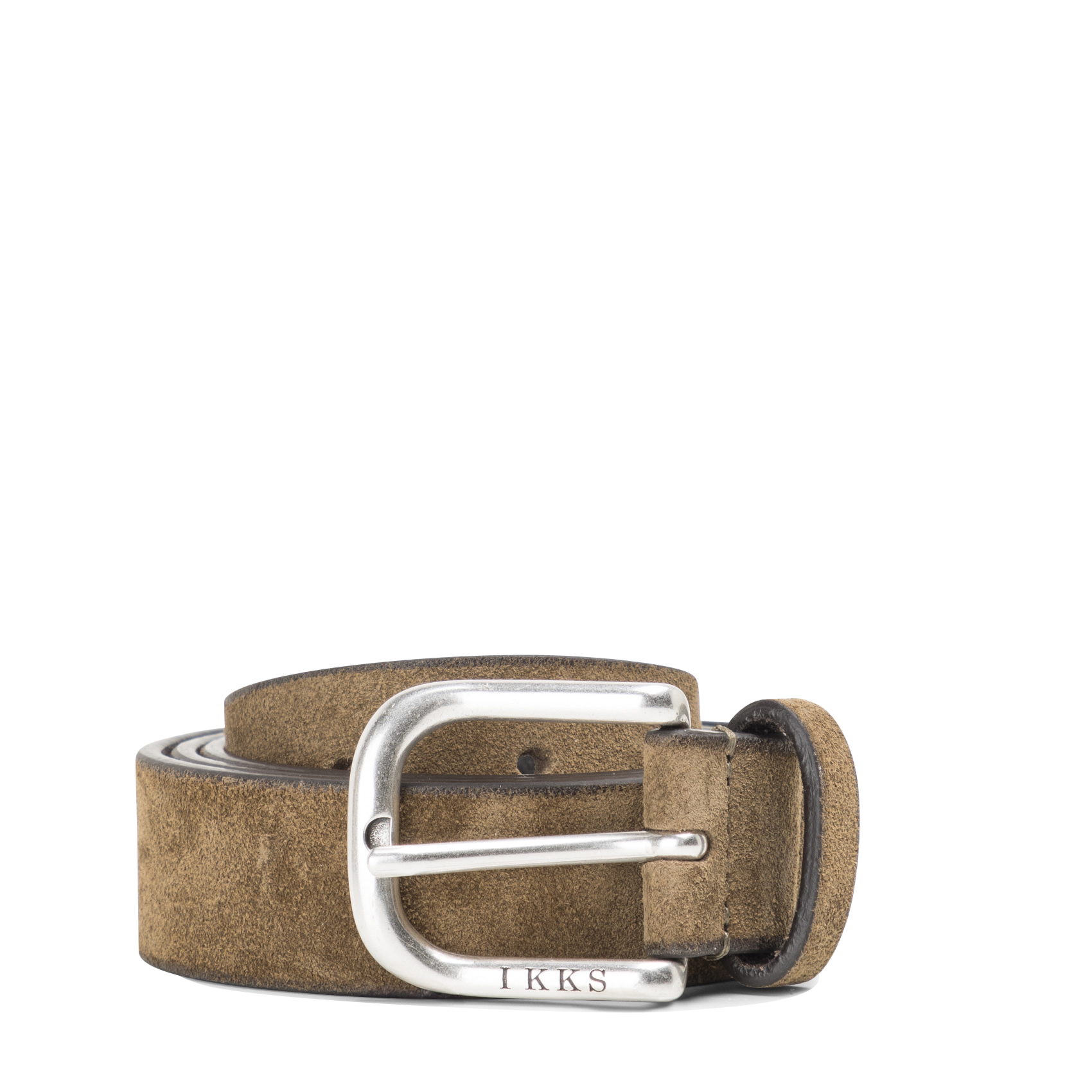 Suede belt with buckle IKKS Brown