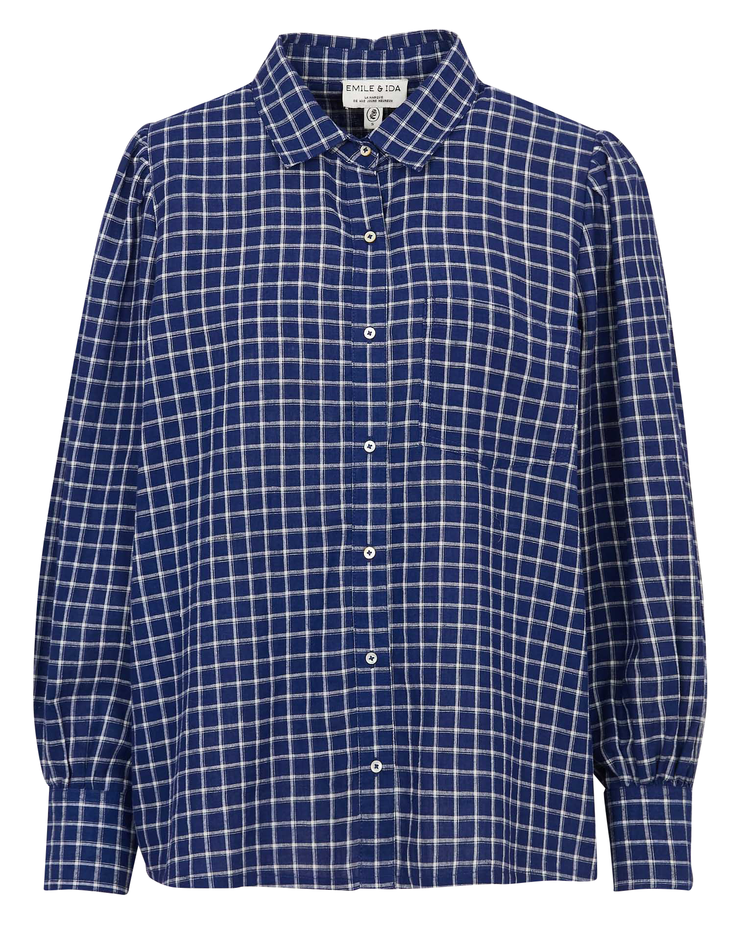 Baumwoll-Bluse EMILE ET IDA Blau