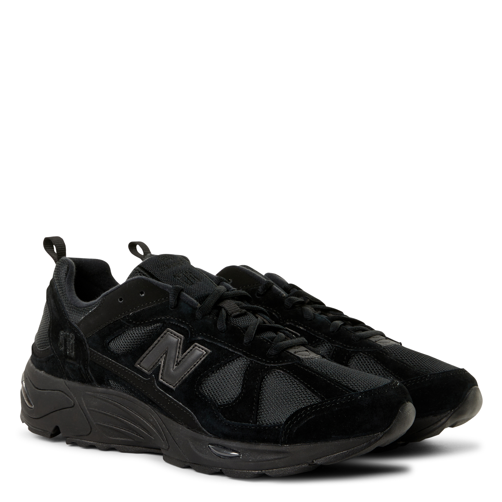 Low-top leather mix sneakers NEW BALANCE Black