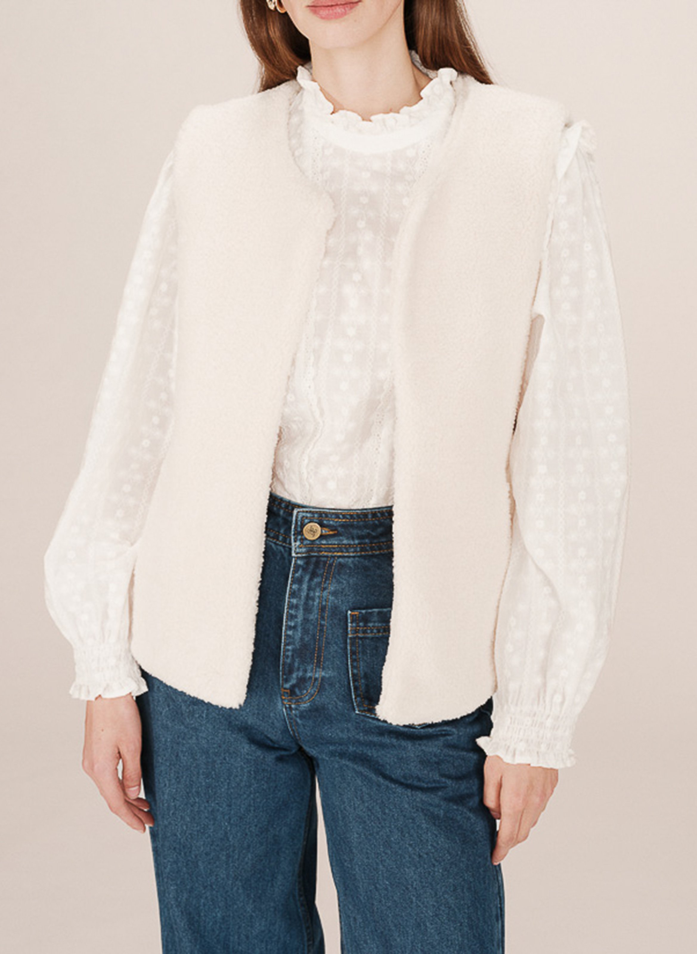 Sleeveless faux fur vest GRACE ET MILA