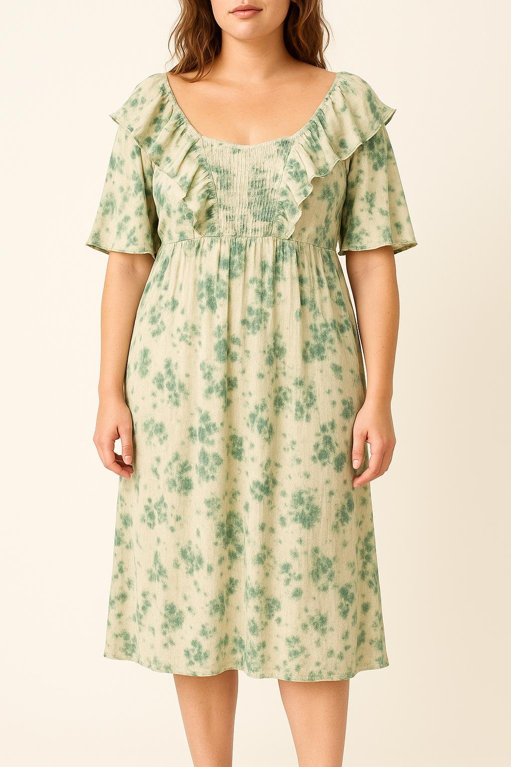 Midi dress GANNI - Seconde Main Green