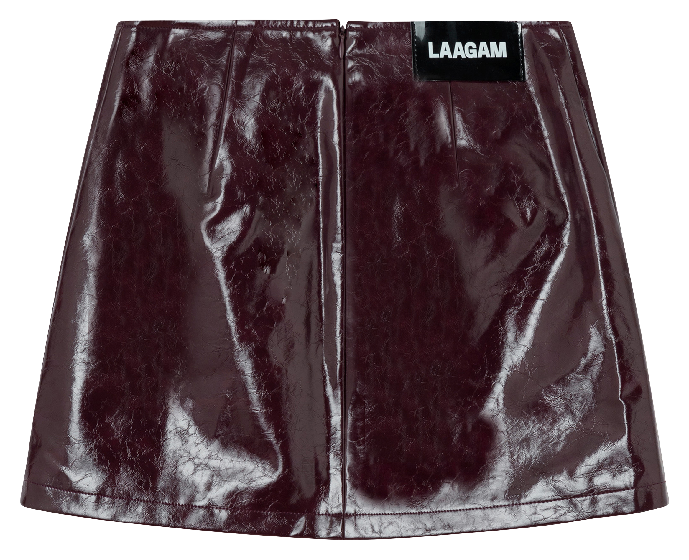 High-waisted faux leather mini skirt LAAGAM Red