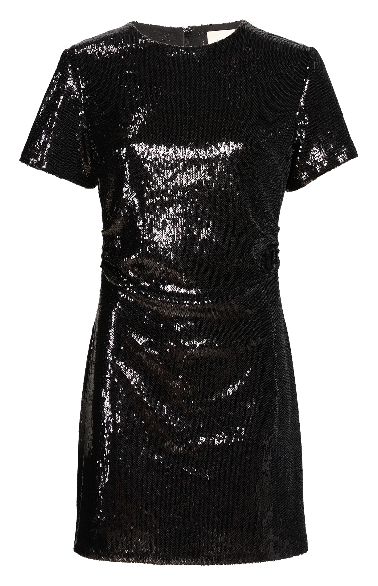 Kurzkleid mit Rundhalsausschnitt und Pailletten SAISON 1865 Schwarz