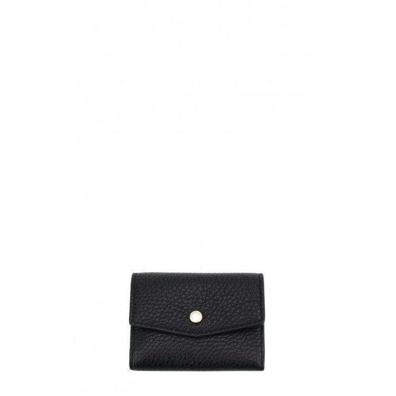 Leather coin purse POURCHET Black